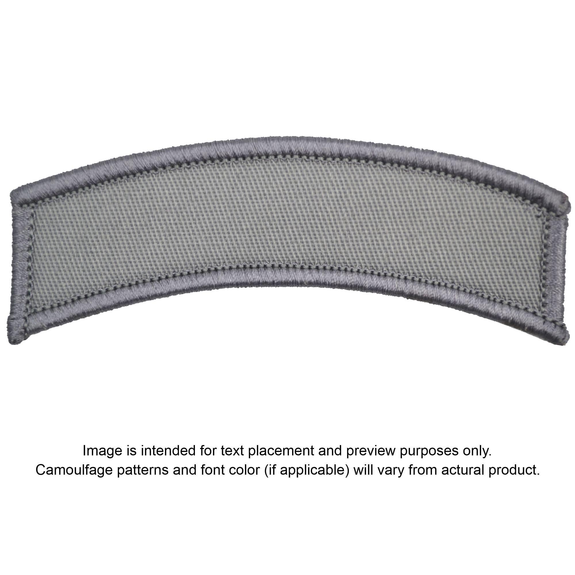 Tactical Gear Junkie Patches Gray Custom Text Patch - LARGE Tab