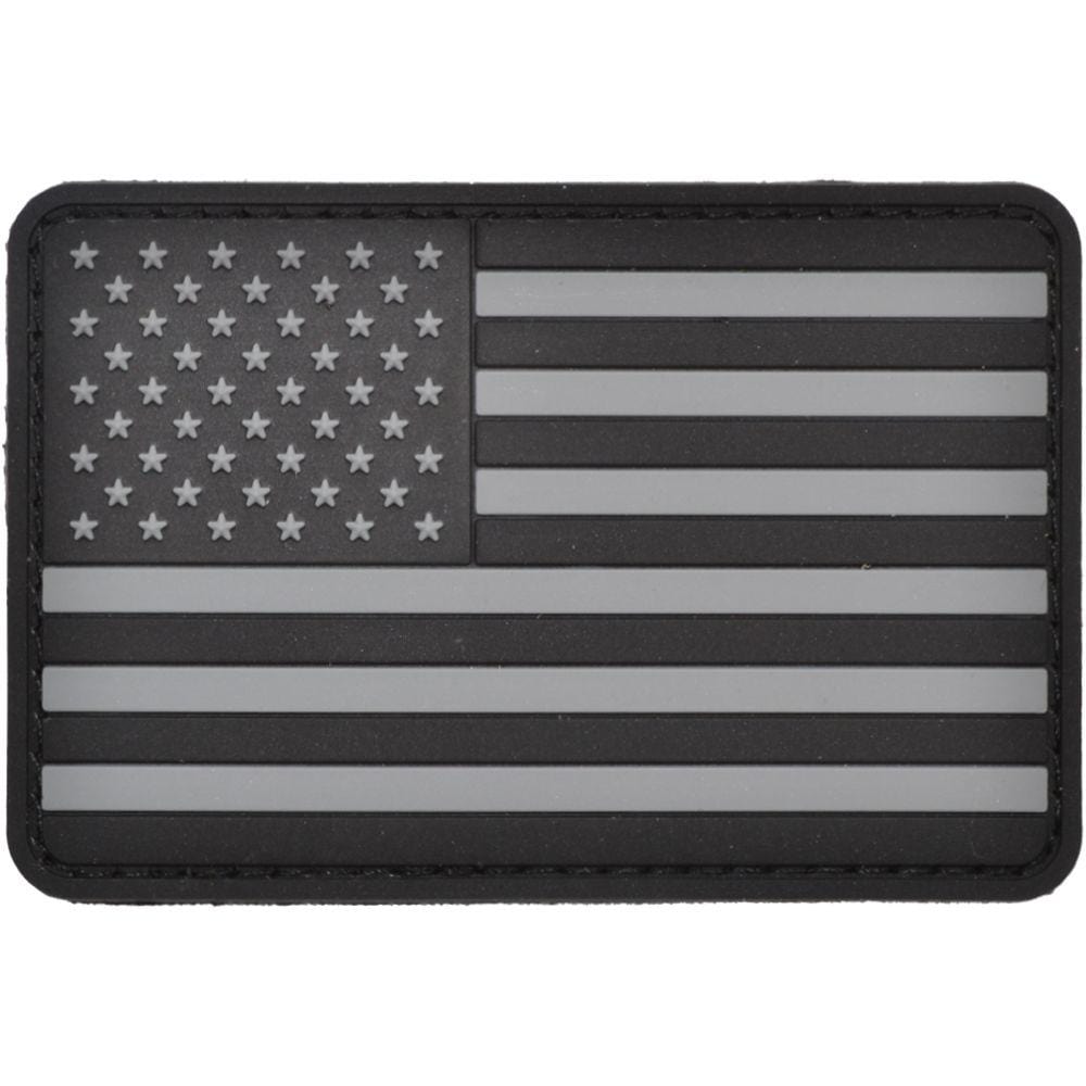 Tactical Gear Junkie Patches Grey US Flag - Rounded Corners - PVC Patch