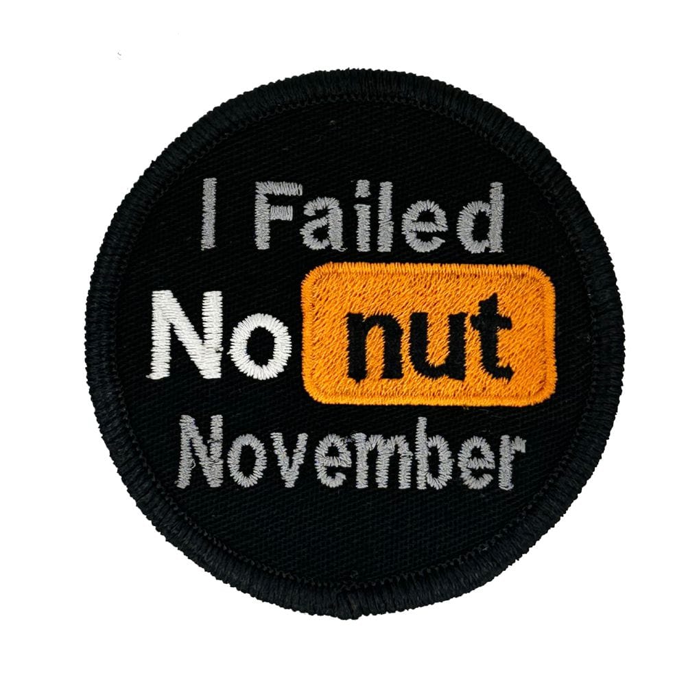 Tactical Gear Junkie Patches Black No Nut November - 3 inch round Patch