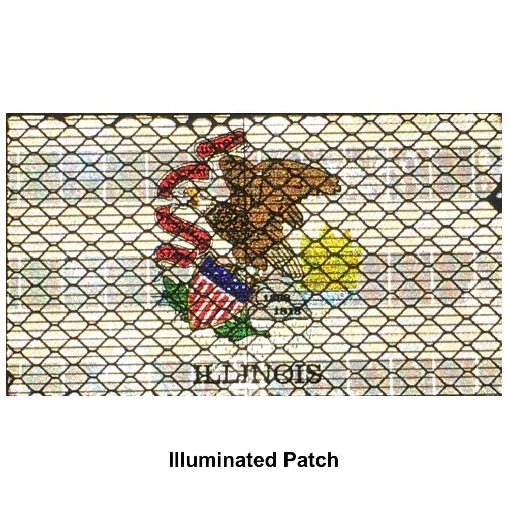 Tactical Gear Junkie Patches Reflective Illinois State Flag - 2x3.5 Patch