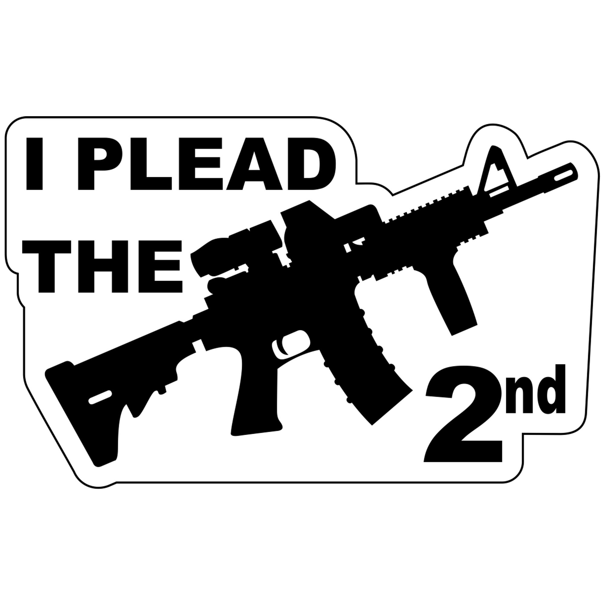 Tactical Gear Junkie Stickers I Plead The 2nd Second Amendment  - 4x2.5 inch Sticker