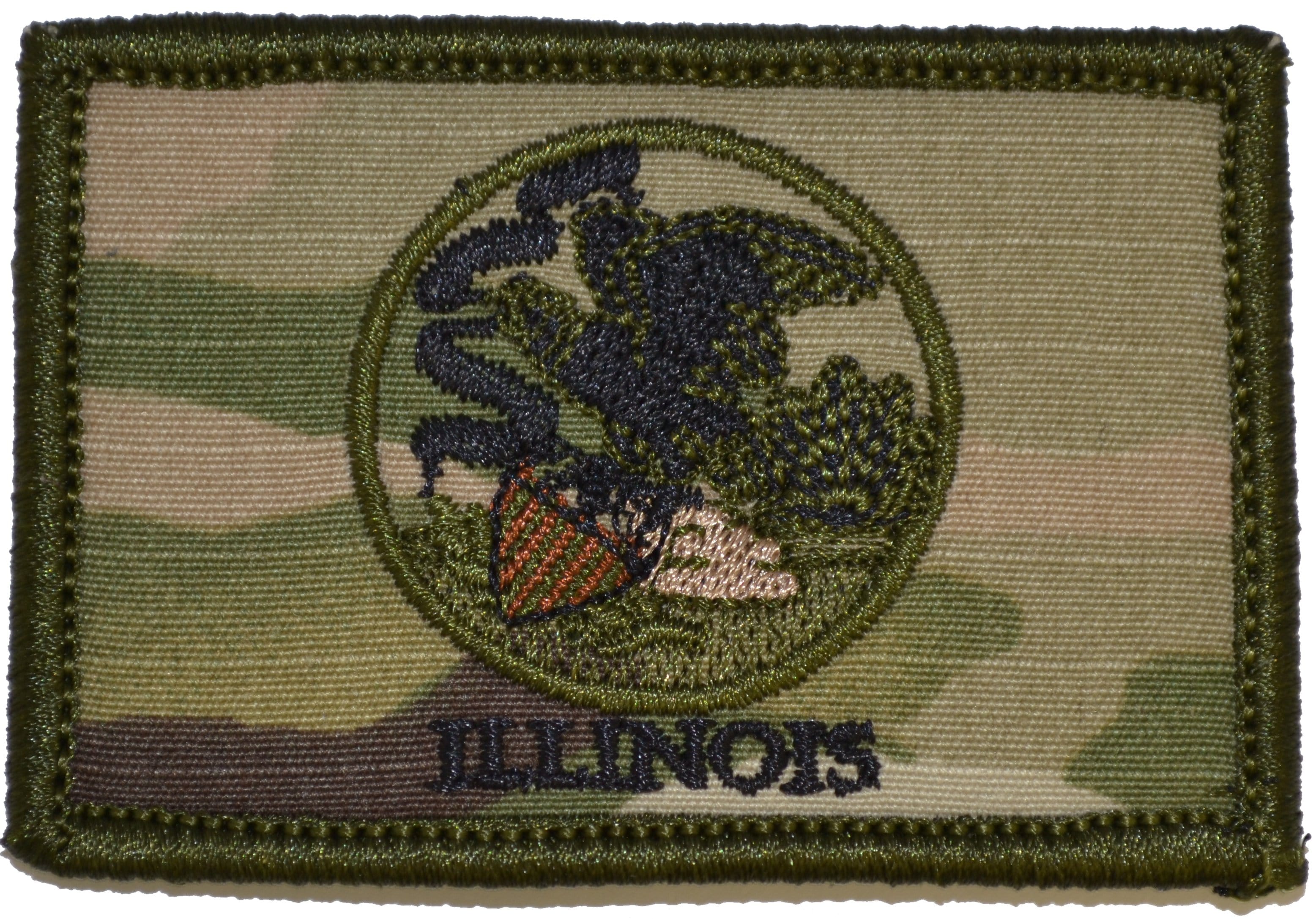 Tactical Gear Junkie Patches MultiCam Illinois State Flag - 2x3 Patch