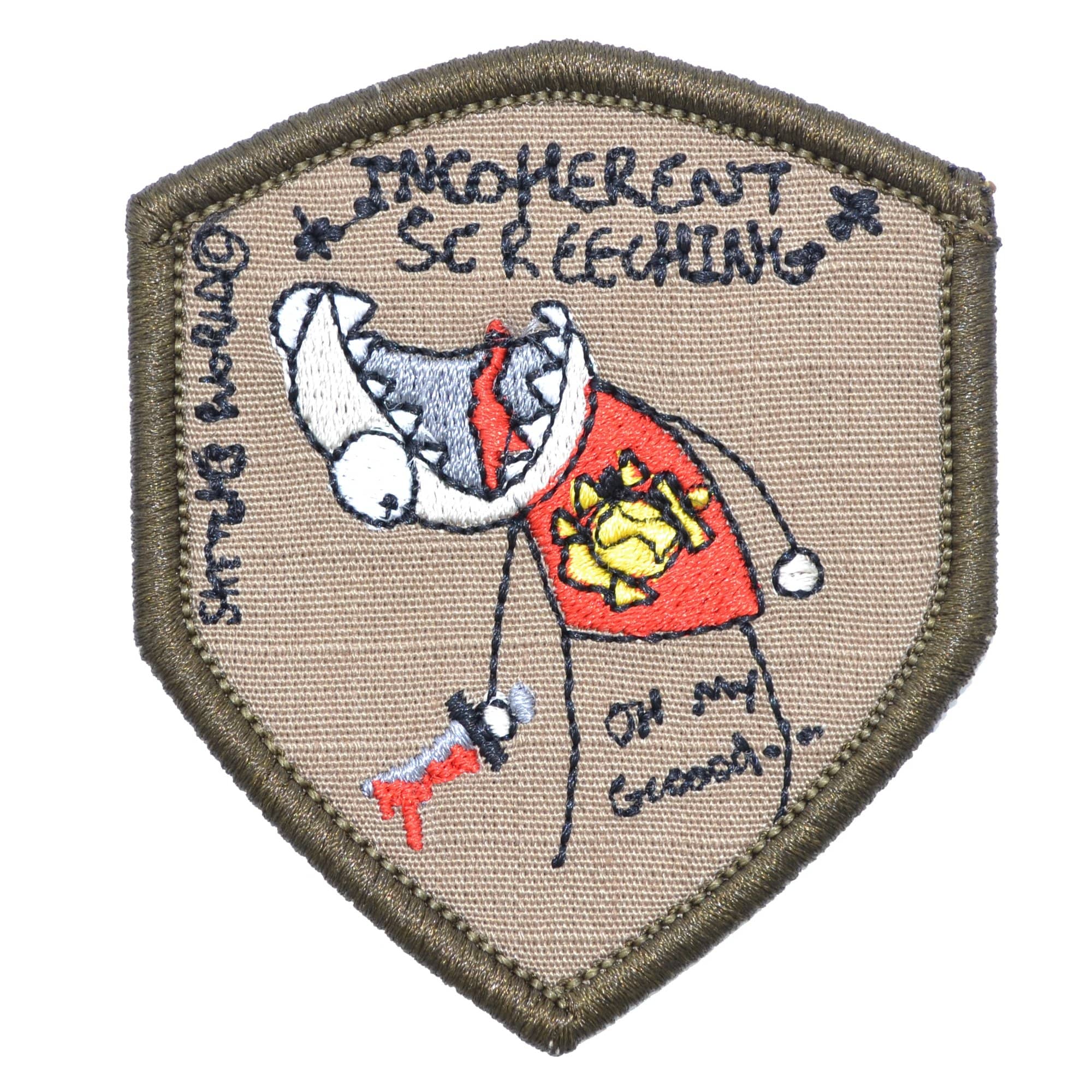 Tactical Gear Junkie Patches Sketch's World © Incoherent Screeching - 2.5x3 Shield Patch