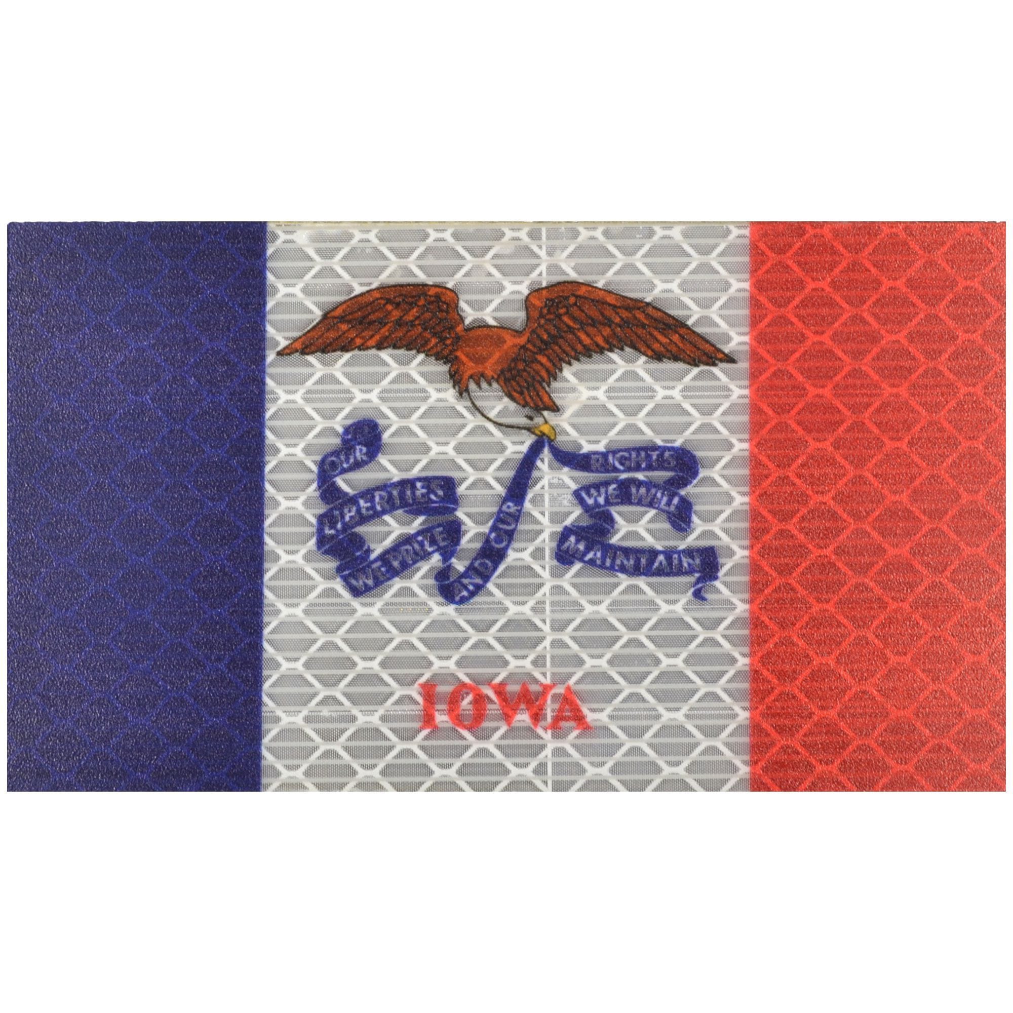 Tactical Gear Junkie Patches Reflective Iowa State Flag - 2x3.5 Patch