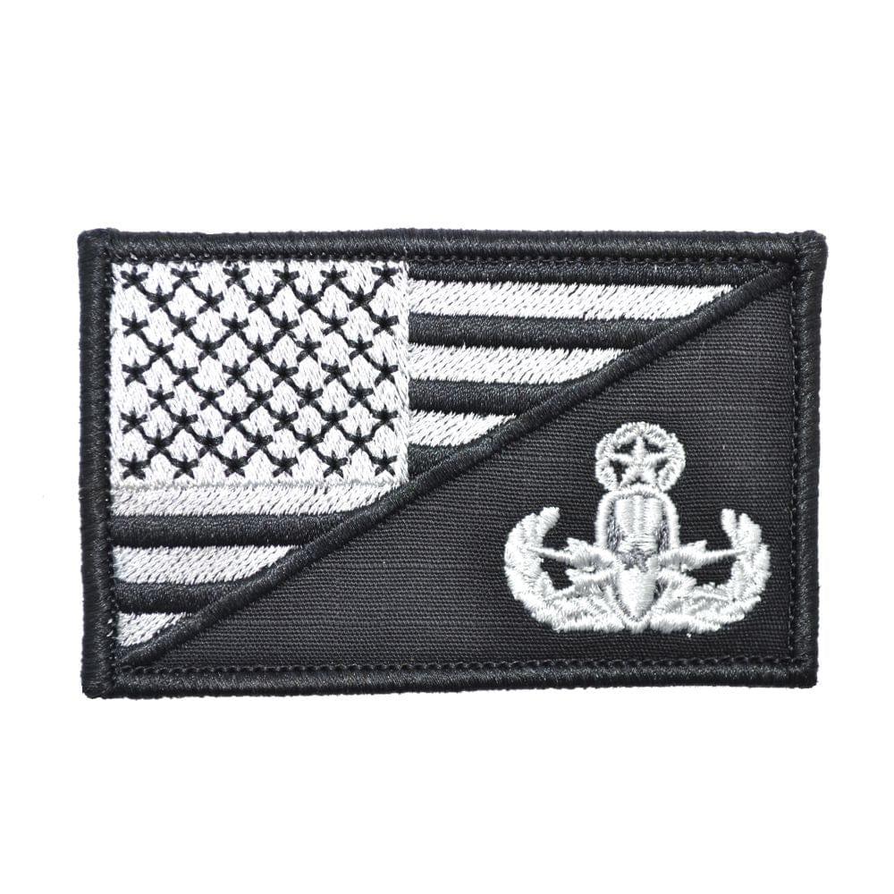 Tactical Gear Junkie Patches Black EOD MASTER Explosive Ordnance Disposal USA Flag - 2.25x3.5 Patch