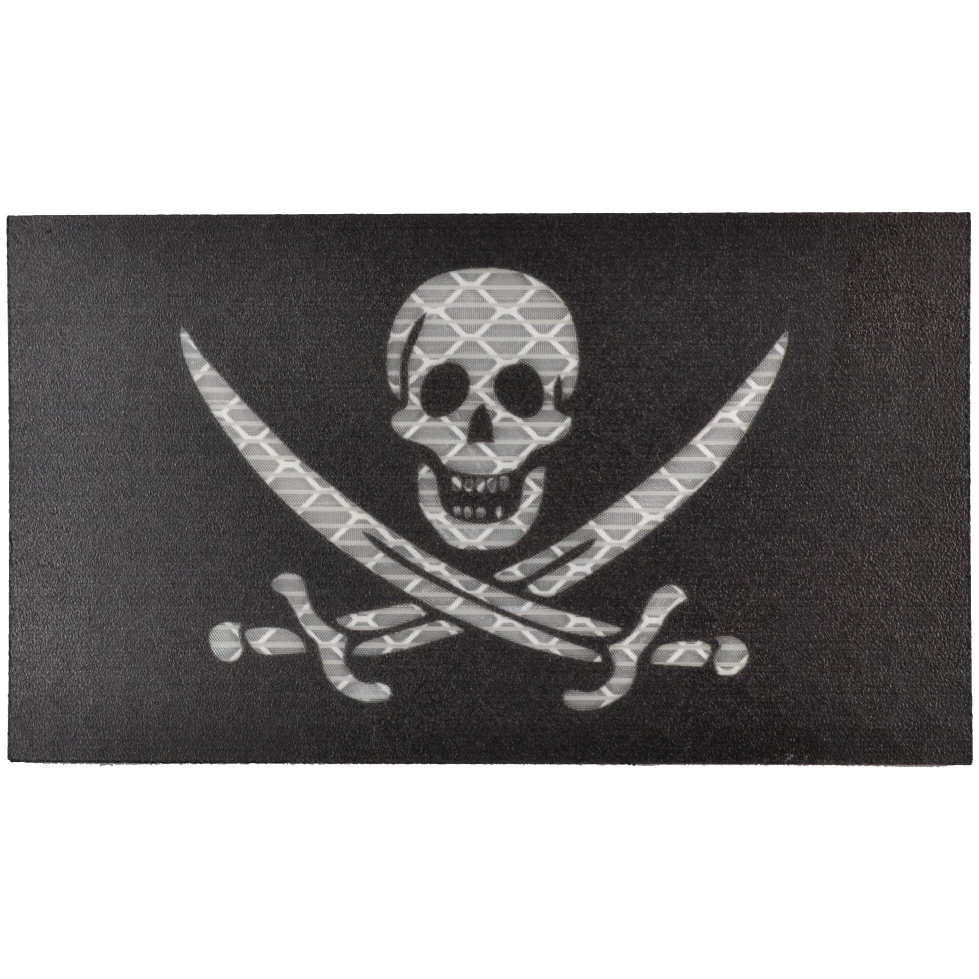Pirate Flag Embroidered Military Morale Fastener Hook & Loop Patch - White  & Black : : Clothing, Shoes & Accessories