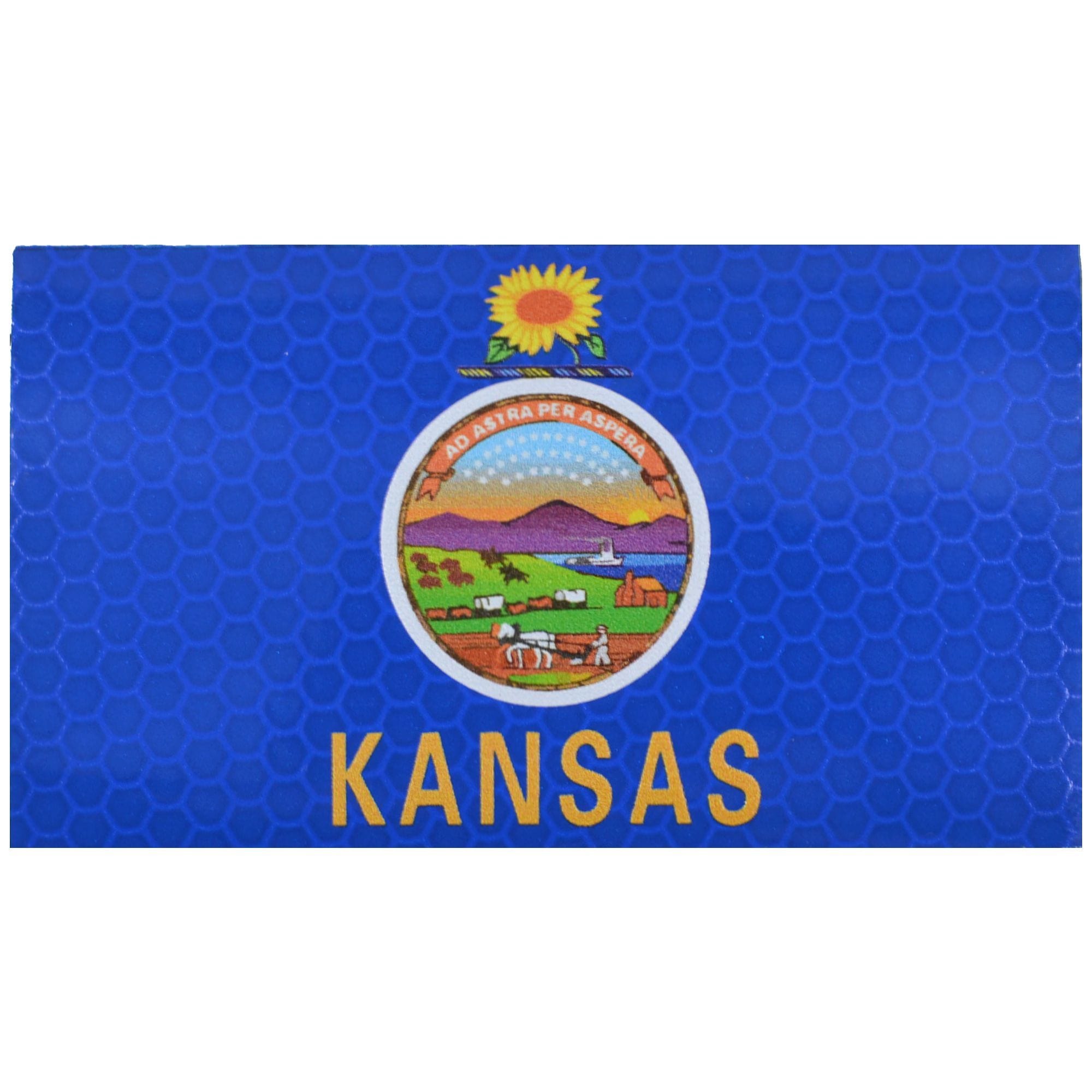 Tactical Gear Junkie Patches Reflective Kansas State Flag - 2x3.5 Patch