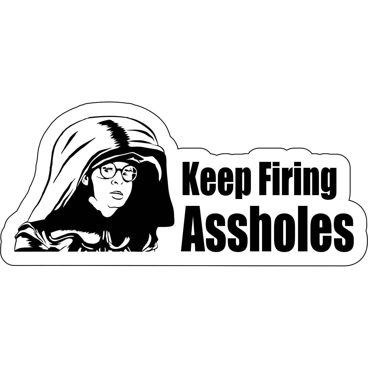 Tactical Gear Junkie Stickers Keep Firing Assholes Dark Helmet - 5x2.25 inch Sticker