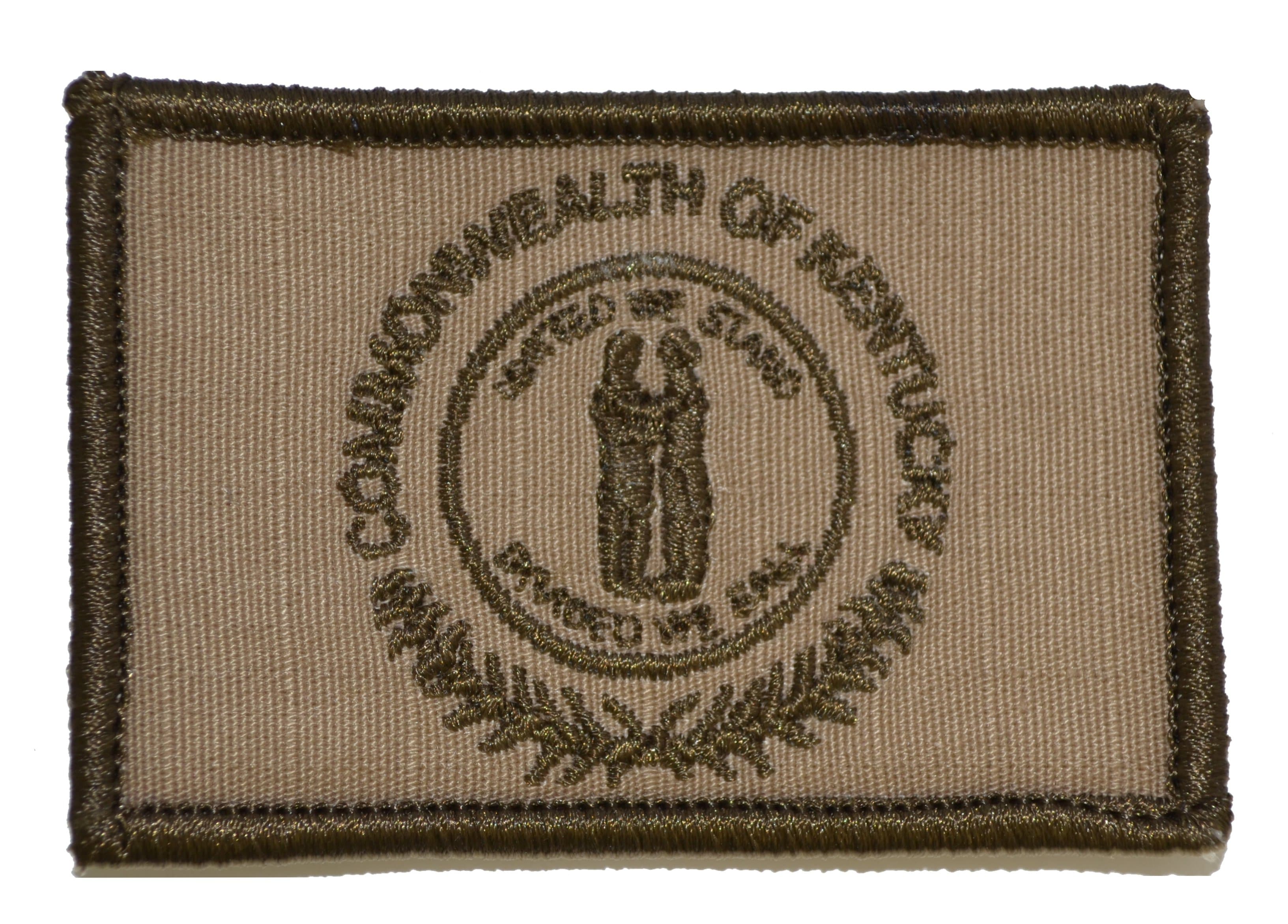 Tactical Gear Junkie Patches Coyote Brown Kentucky Commonwealth State Flag - 2x3 Patch