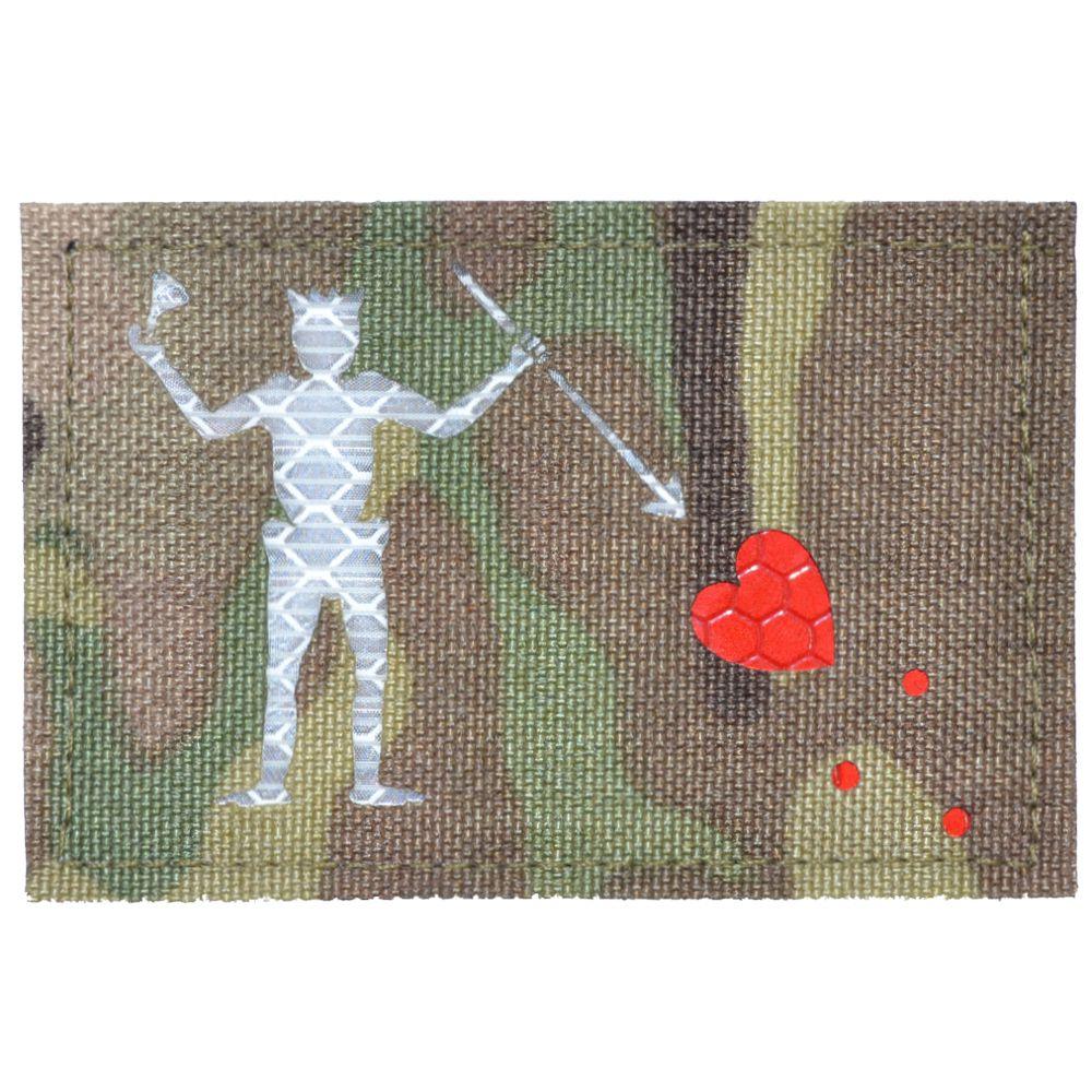 Tactical Gear Junkie Patches MultiCam CORDURA® Laser Cut Reflective Edward Teach Blackbeard Pirate Flag- 2x3 CORDURA® Patch