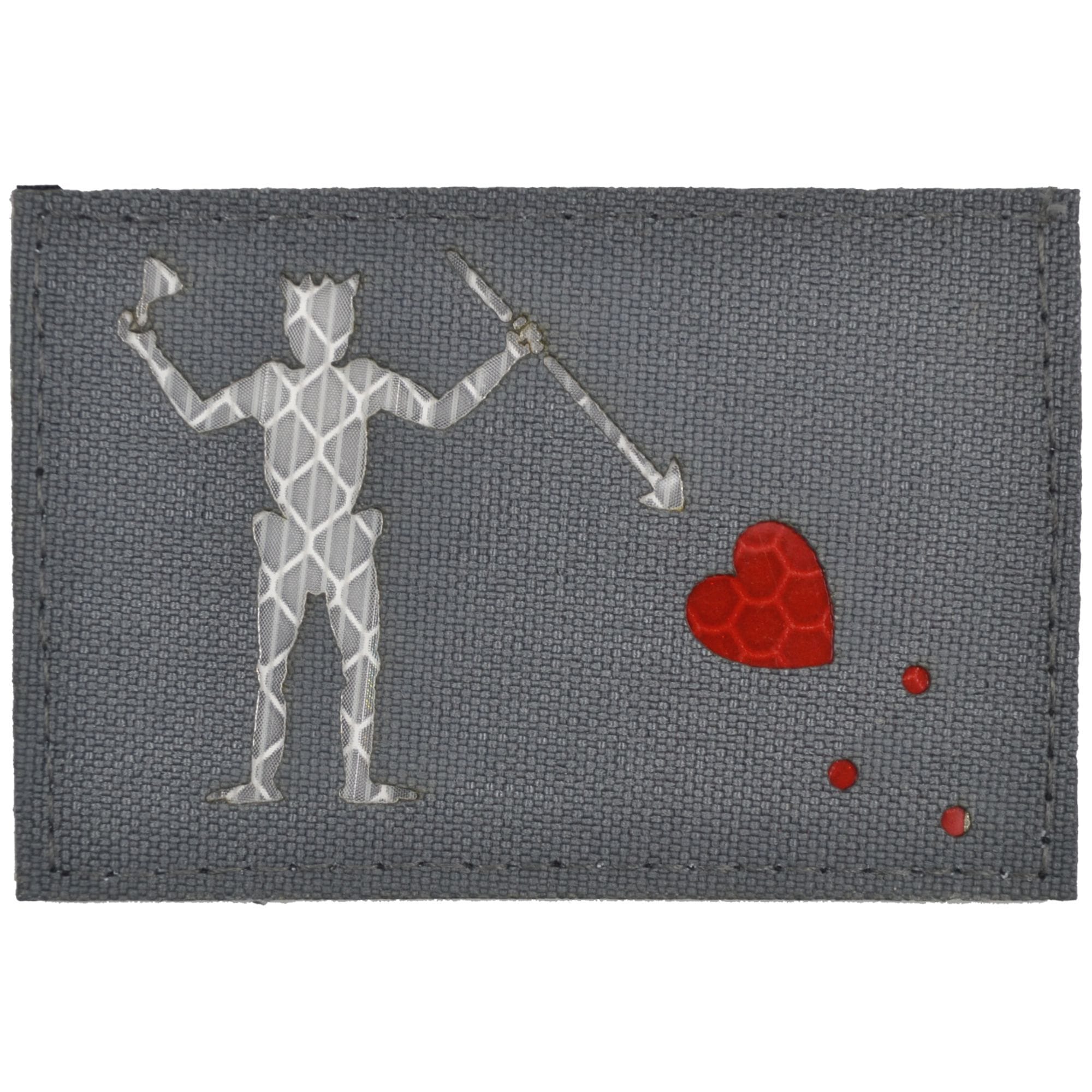 Tactical Gear Junkie Patches Wolf Gray CORDURA® Laser Cut Reflective Edward Teach Blackbeard Pirate Flag- 2x3 CORDURA® Patch