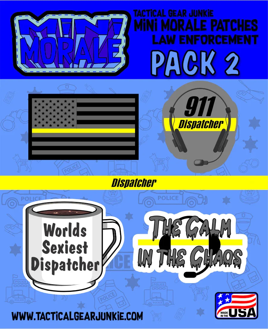 Tactical Gear Junkie Mini Morale - Police (Dispatcher) Patch Pack 2