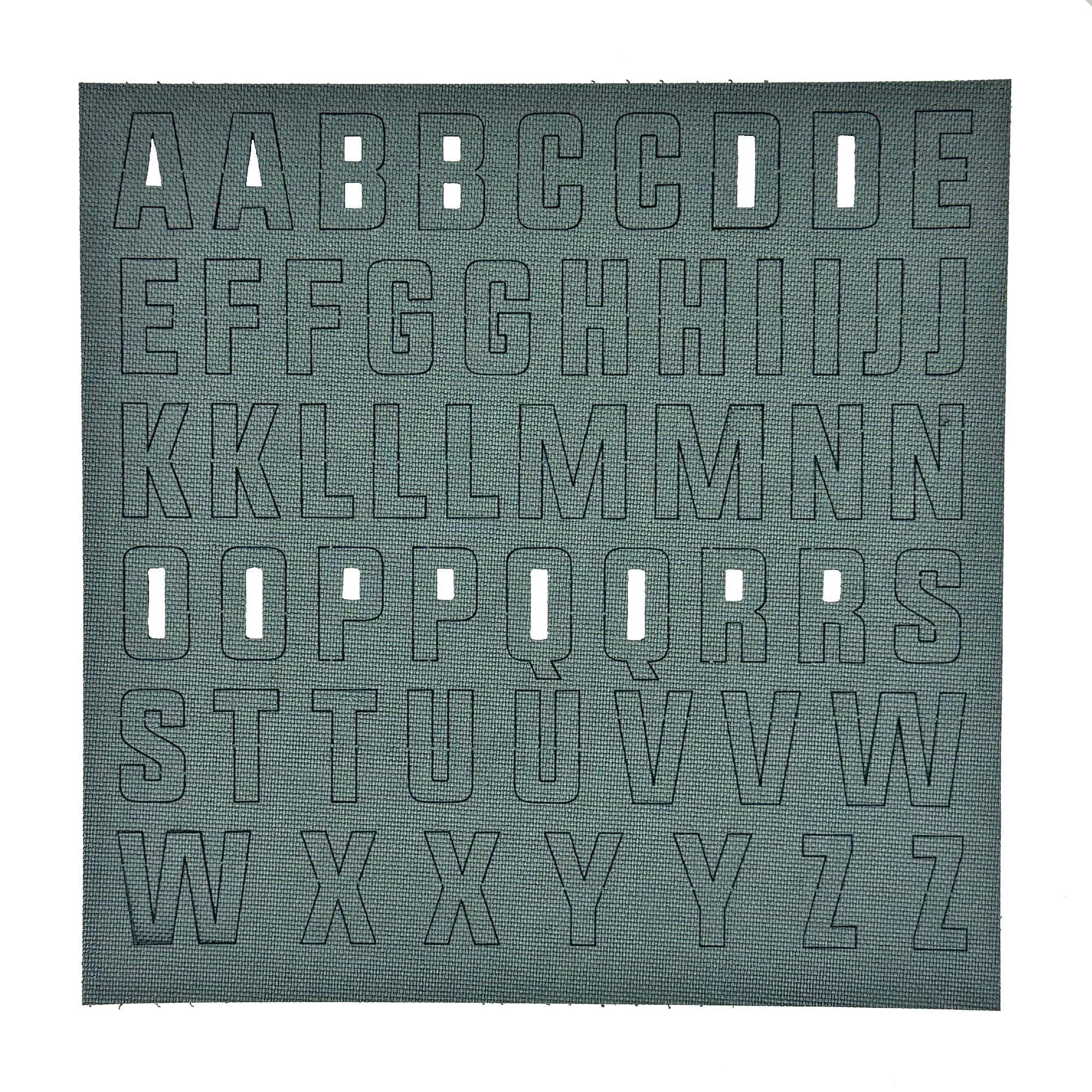 Tactical Gear Junkie Patches Wolf Gray CORDURA® Alphabet Letters Patch Pack - CORDURA