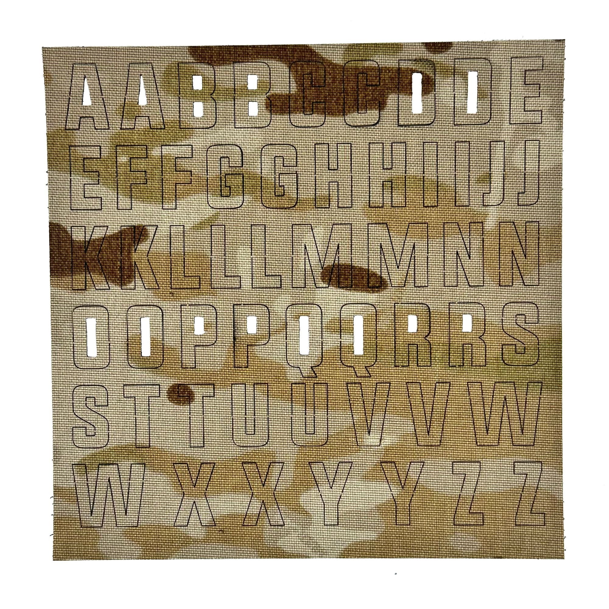 Tactical Gear Junkie Patches MultiCam Arid CORDURA® Alphabet Letters Patch Pack - CORDURA