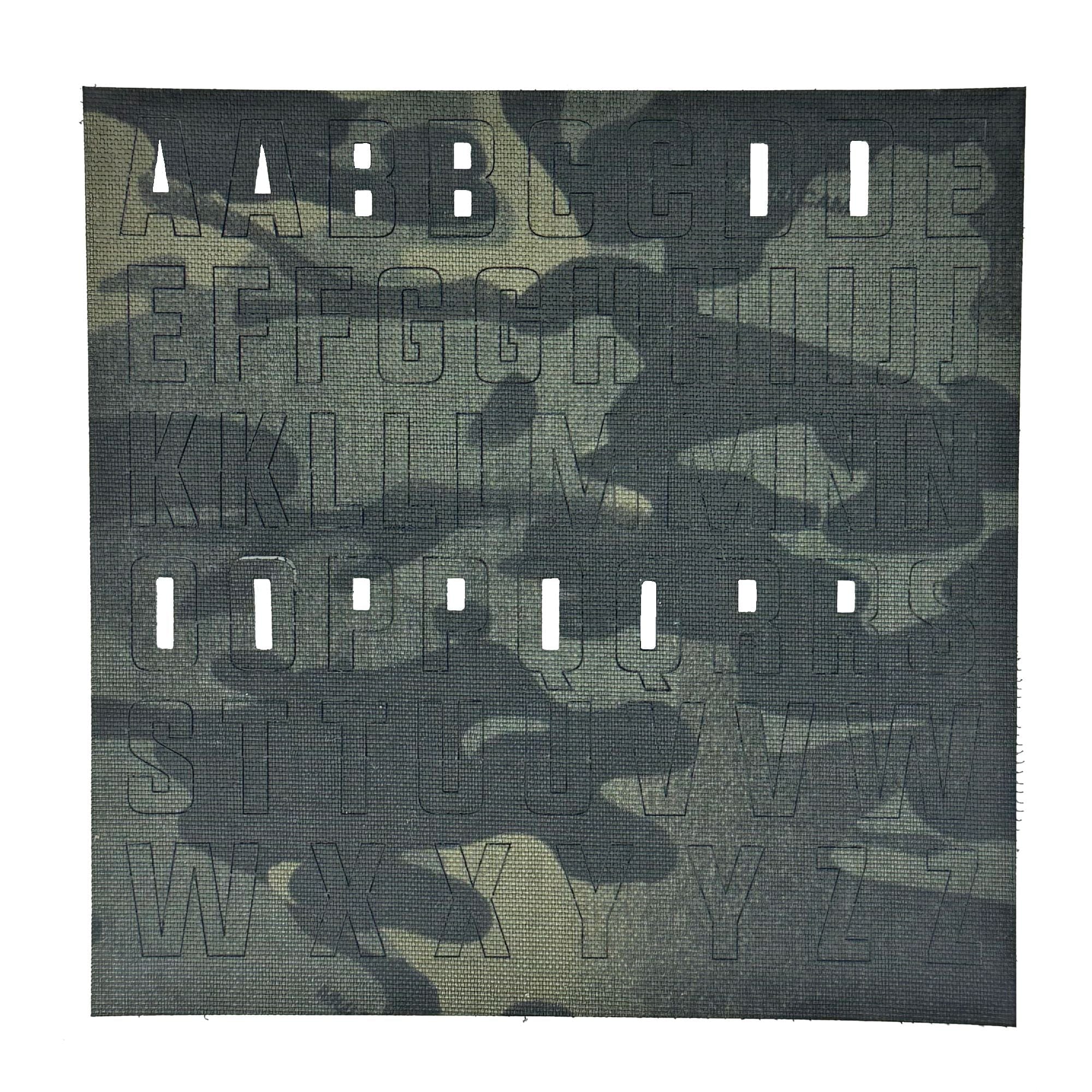 Tactical Gear Junkie Patches MultiCam Black CORDURA® Alphabet Letters Patch Pack - CORDURA