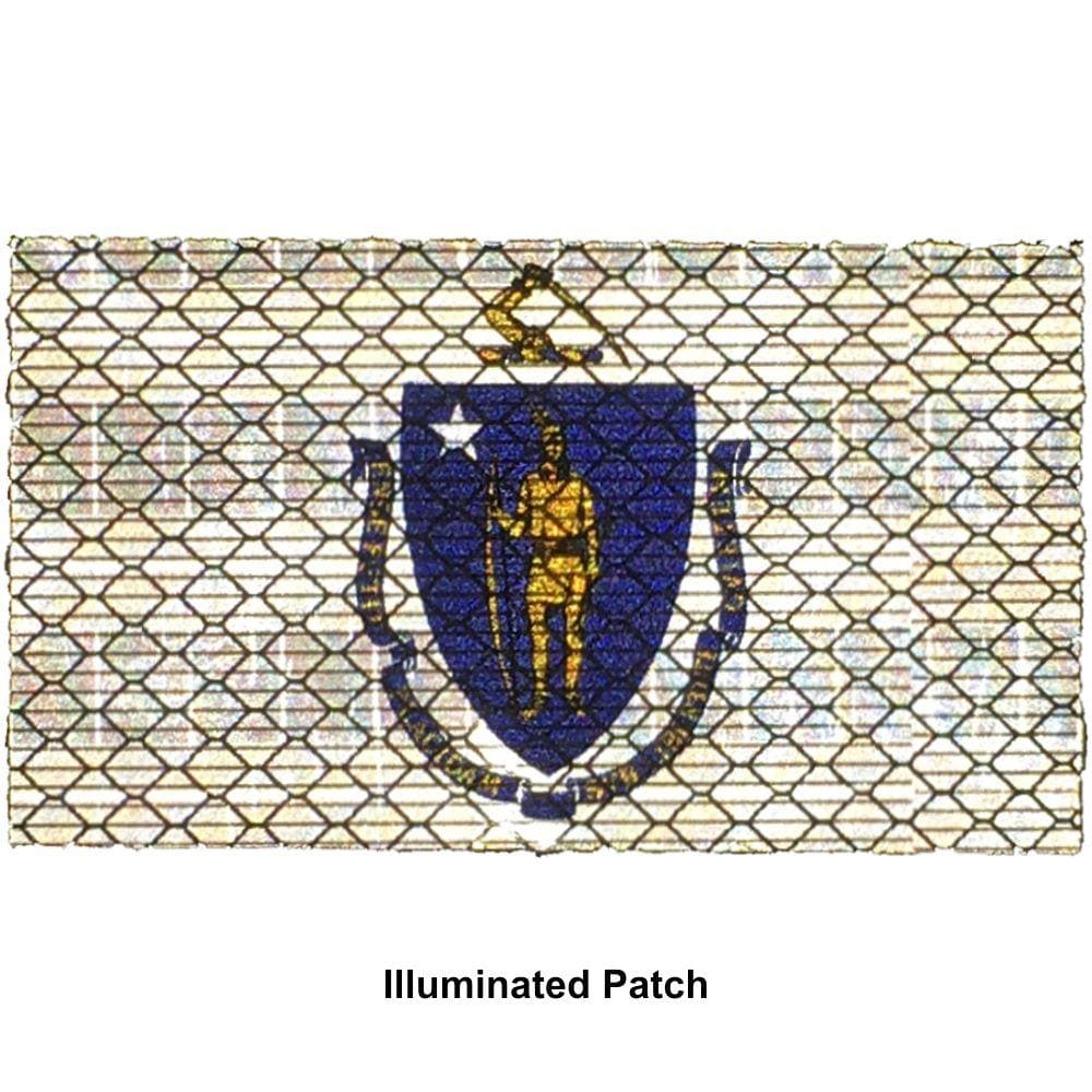 Tactical Gear Junkie Patches Reflective Massachusetts State Flag - 2x3.5 Patch