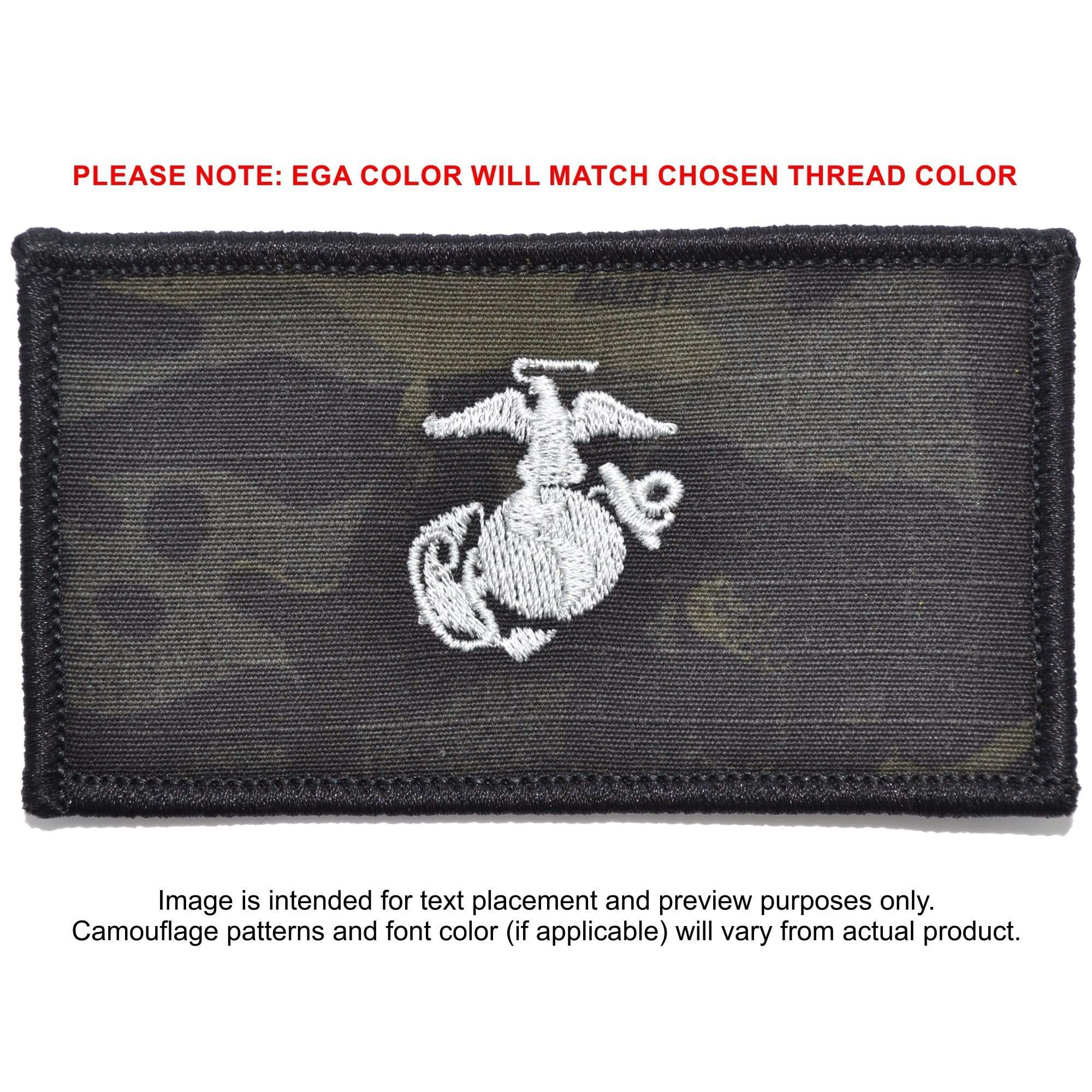 Tactical Gear Junkie Patches MultiCam BLACK USMC Plate Carrier Flak Patch - Eagle Globe and Anchor Graphic (Filled Globe)