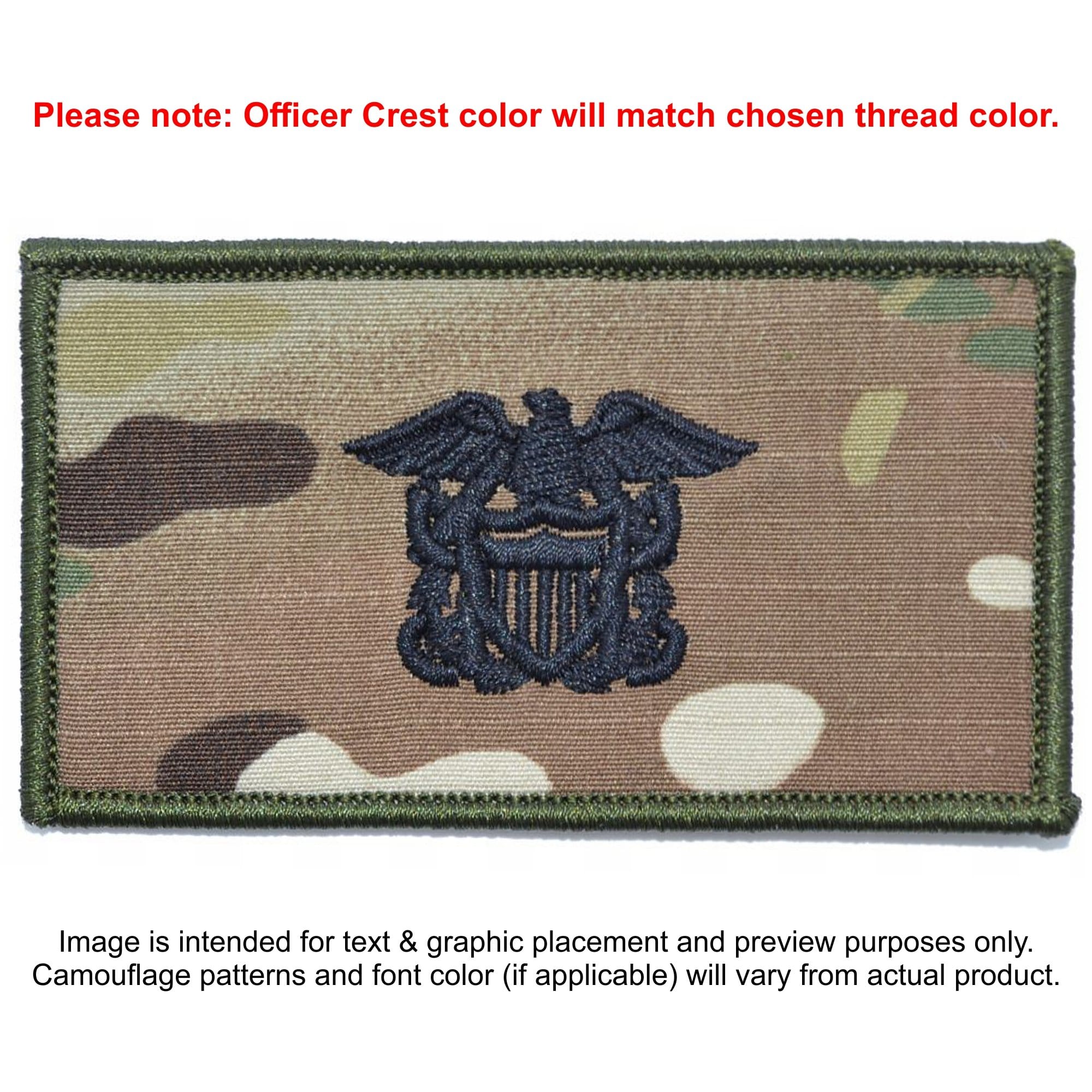 Tactical Gear Junkie Patches MultiCam Custom US Navy Officer Combat Chest Plate Carrier Patch