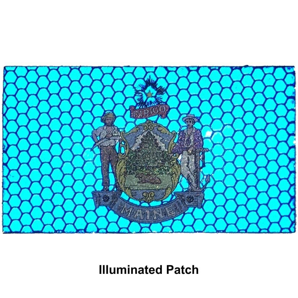 Tactical Gear Junkie Patches Reflective Maine State Flag - 2x3.5 Patch