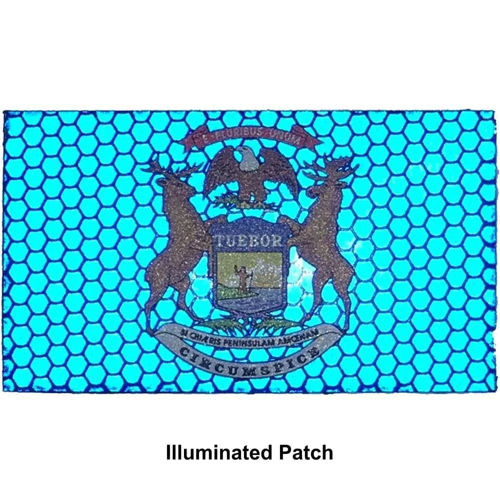 Tactical Gear Junkie Patches Reflective Michigan State Flag - 2x3.5 Patch