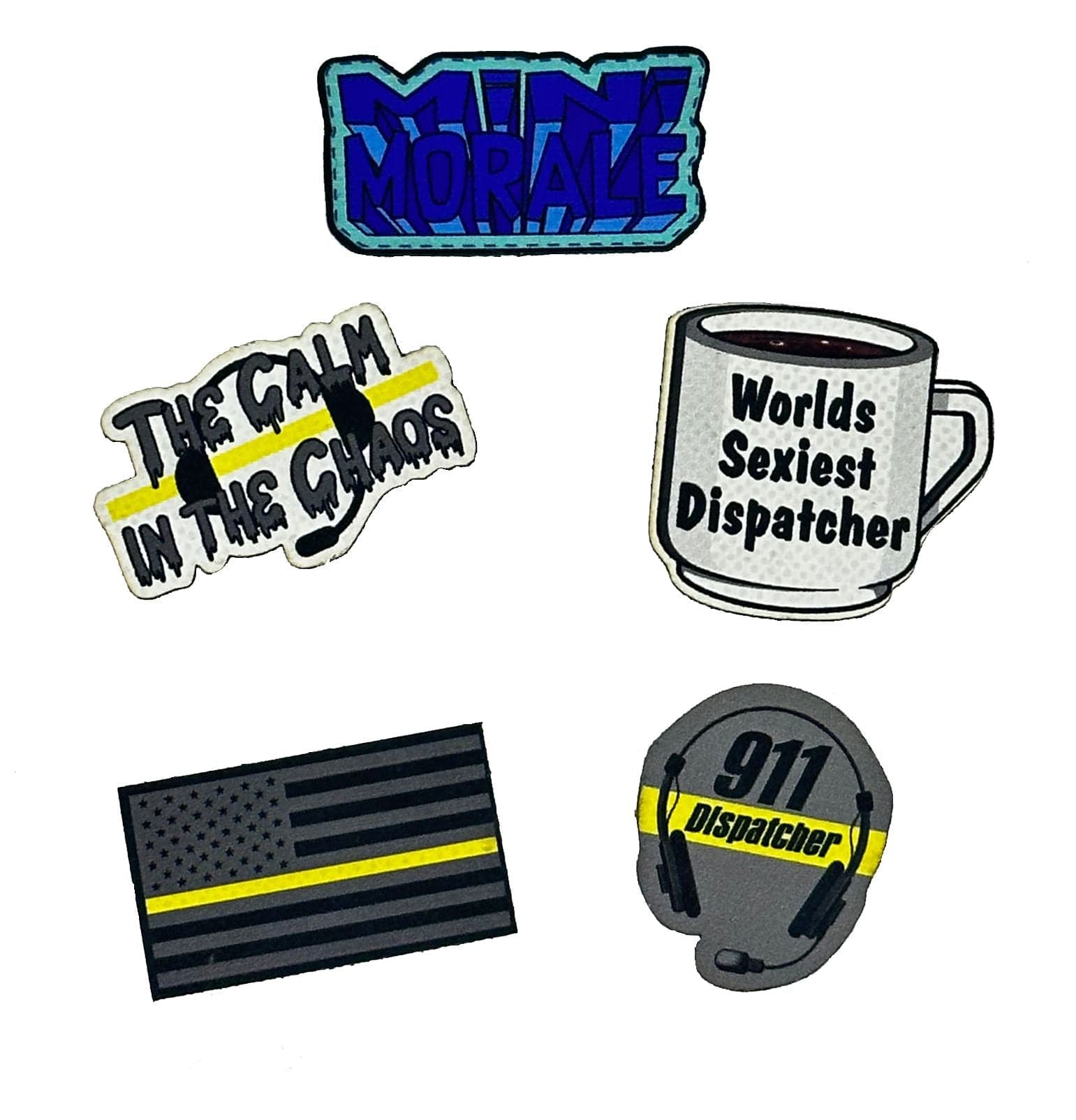 Tactical Gear Junkie Mini Morale - Police (Dispatcher) Patch Pack 2