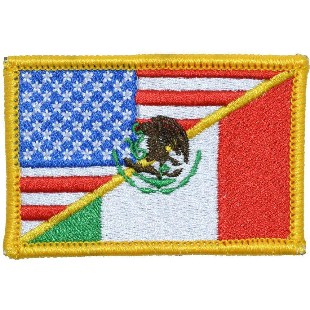 Mexican / USA Flag Patch 2x3 (Full Color)