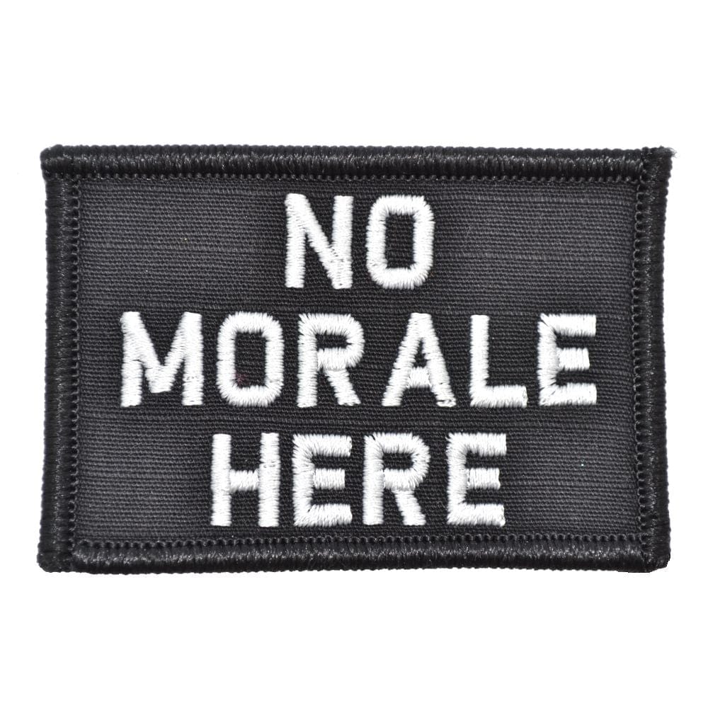 Black Morale Funny Iron-on Patches (USA stock)