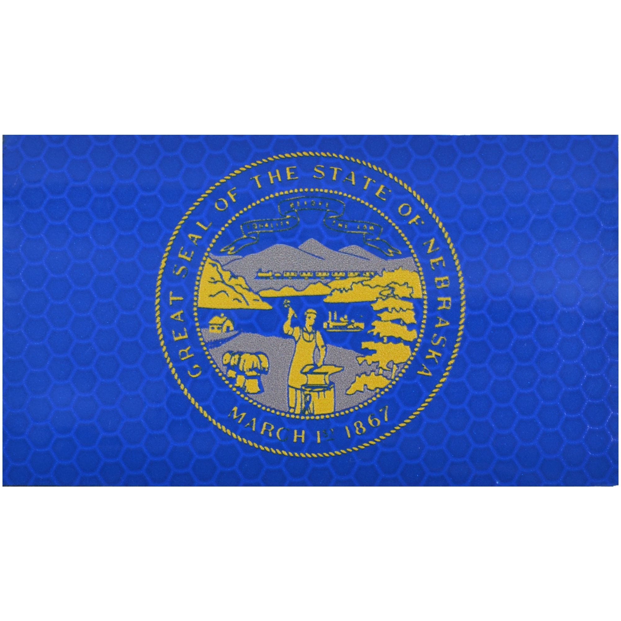 Tactical Gear Junkie Patches Reflective Nebraska State Flag - 2x3.5 Patch