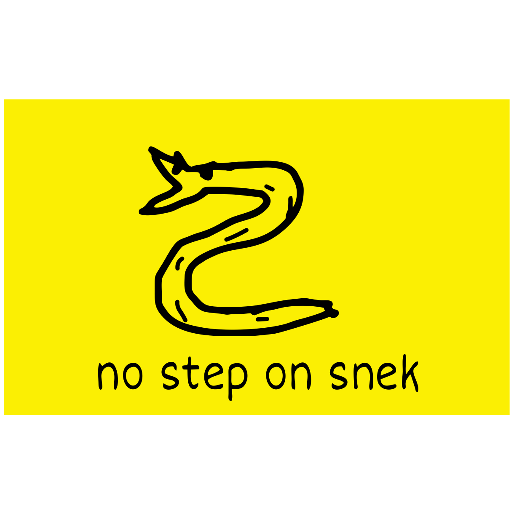 No step on snek Decal - Full Color
