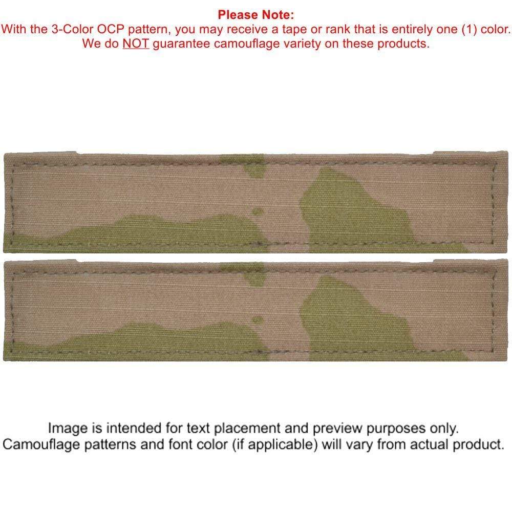 Tactical Gear Junkie Name Tapes 4 Piece Custom Air Force Name Tape & Rank Set USAF OCP Flag w/ Hook Fastener Backing - 3-Color OCP