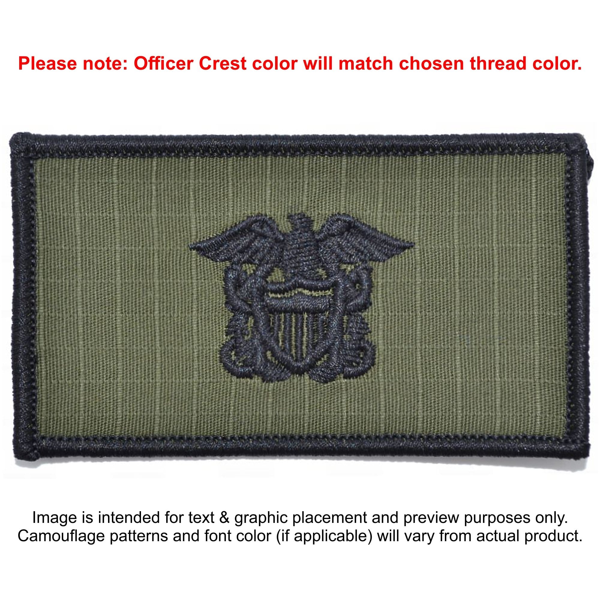 Tactical Gear Junkie Patches Olive Drab Custom US Navy Officer Combat Chest Plate Carrier Patch