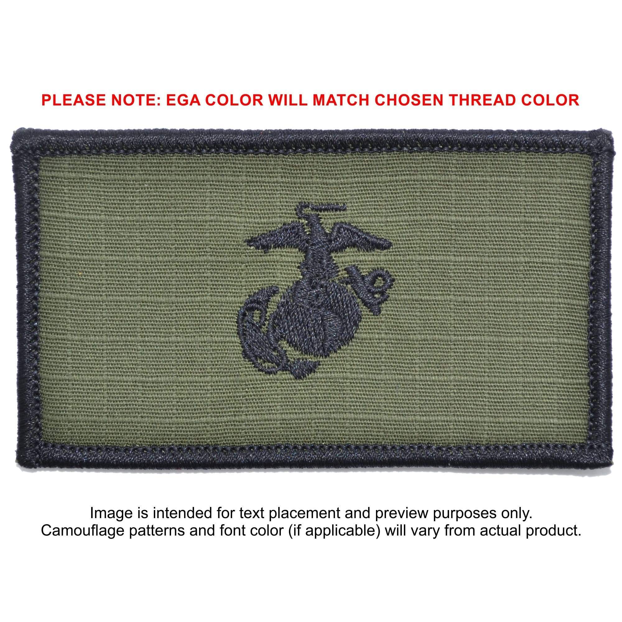 Tactical Gear Junkie Patches Olive Drab USMC Plate Carrier Flak Patch - Eagle Globe and Anchor Graphic (Filled Globe)