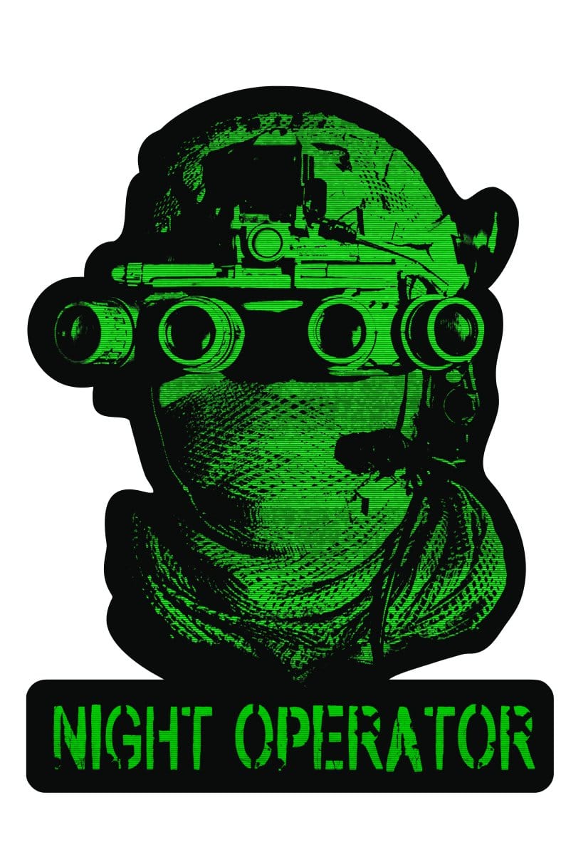 Tactical Gear Junkie Stickers Night Operator - 4 inch Sticker