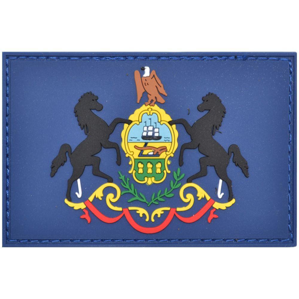 Tactical Gear Junkie Patches Full Color Pennsylvania Flag - 2x3 PVC Patch - Multiple Colors
