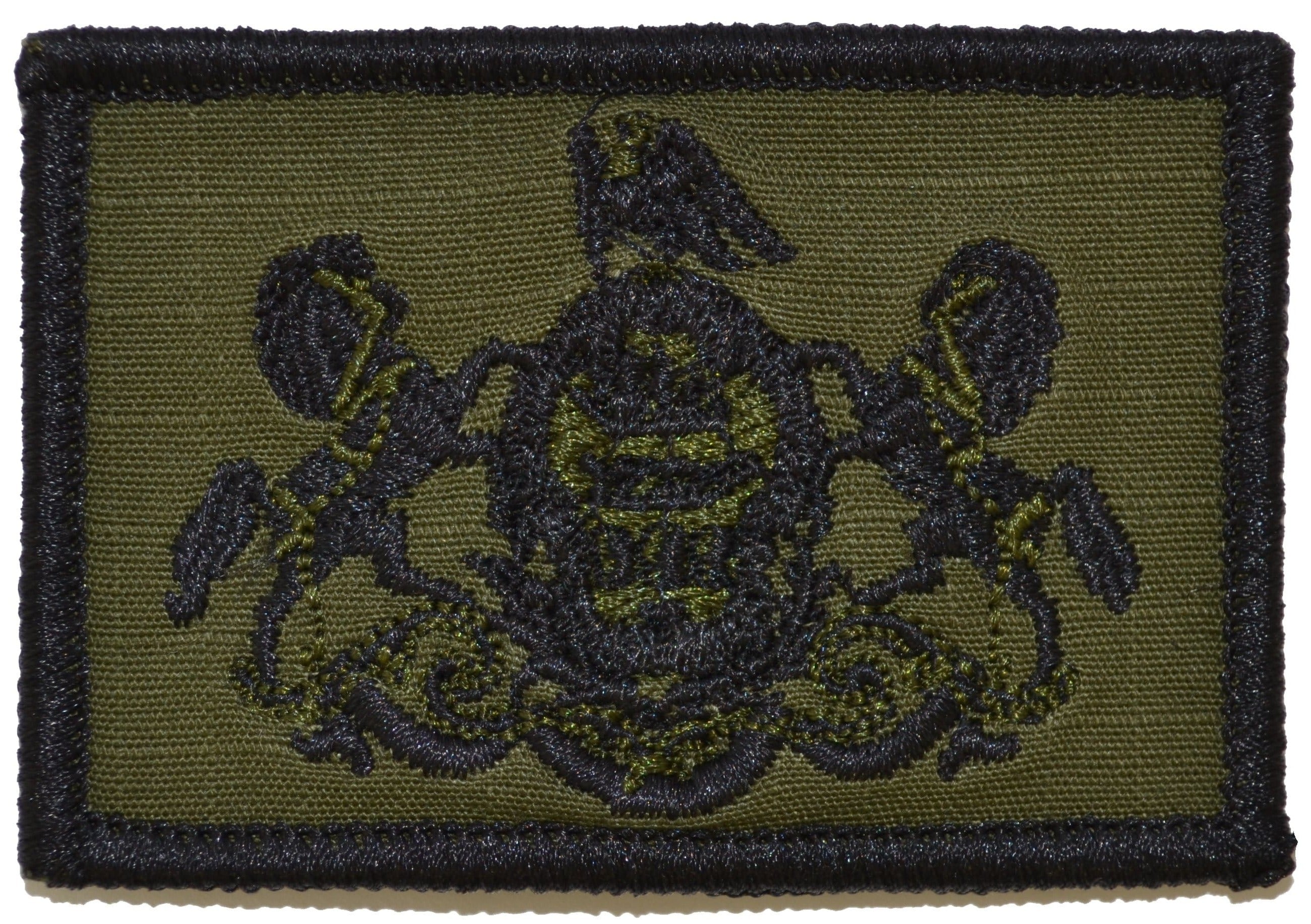 Tactical Gear Junkie Patches Olive Drab Pennsylvania State Flag - 2x3 Patch