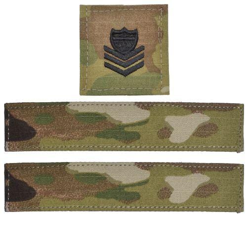Tactical Gear Junkie Name Tapes PO1 (E-6) 3 Piece Custom Name Tape & Rank Set w/ Hook Fastener Backing - Coast Guard