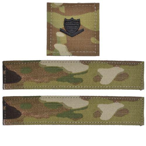 Tactical Gear Junkie Name Tapes PO3 (E-4) 3 Piece Custom Name Tape & Rank Set w/ Hook Fastener Backing - Coast Guard