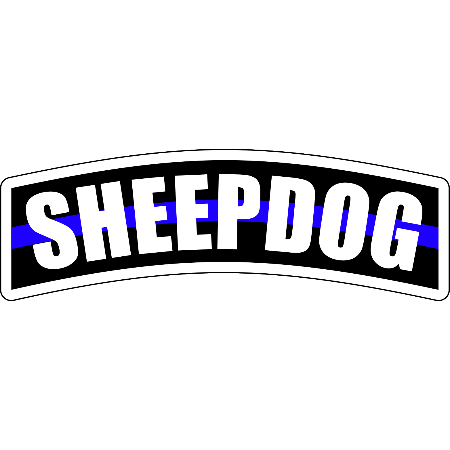 Tactical Gear Junkie Stickers Sheepdog Tab Thin Blue Line - 5x1.5 inch Sticker