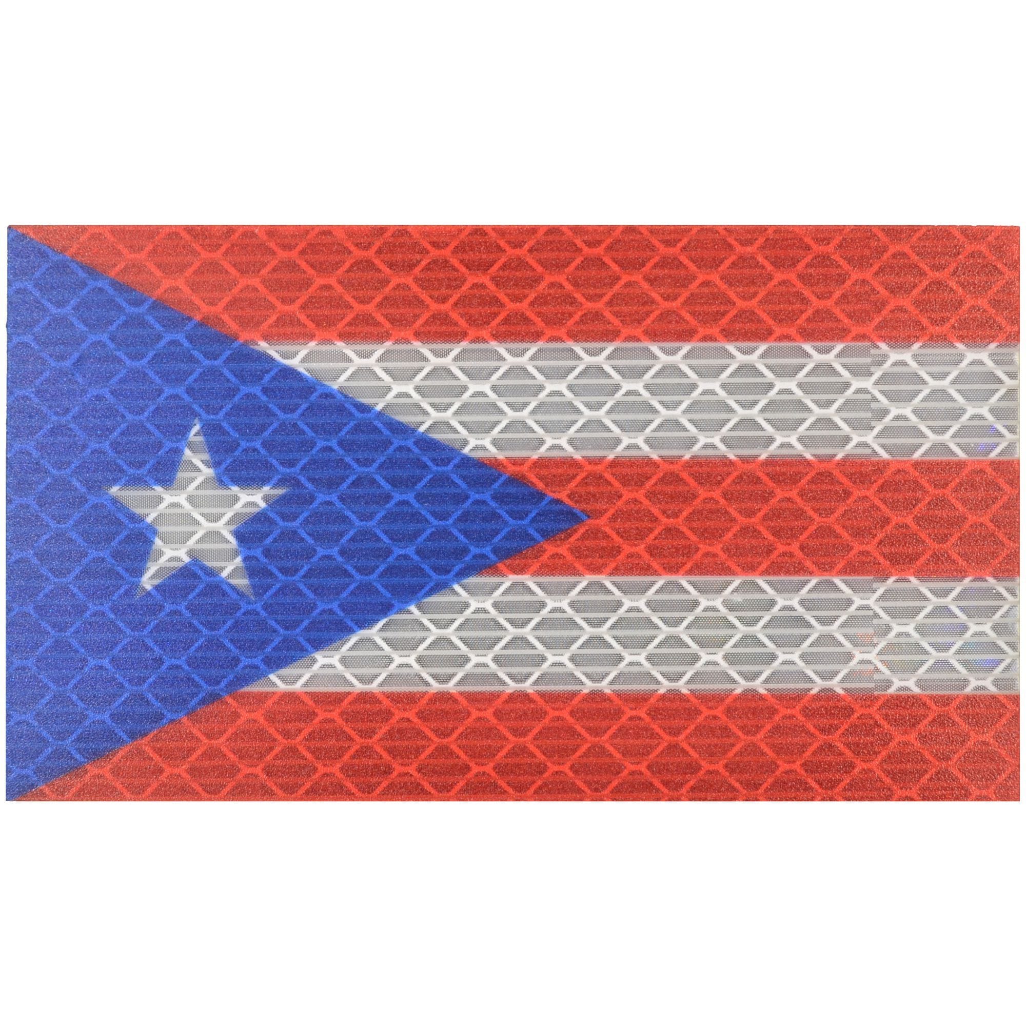 Tactical Gear Junkie Patches Reflective Puerto Rico Flag - 2x3.5 Patch