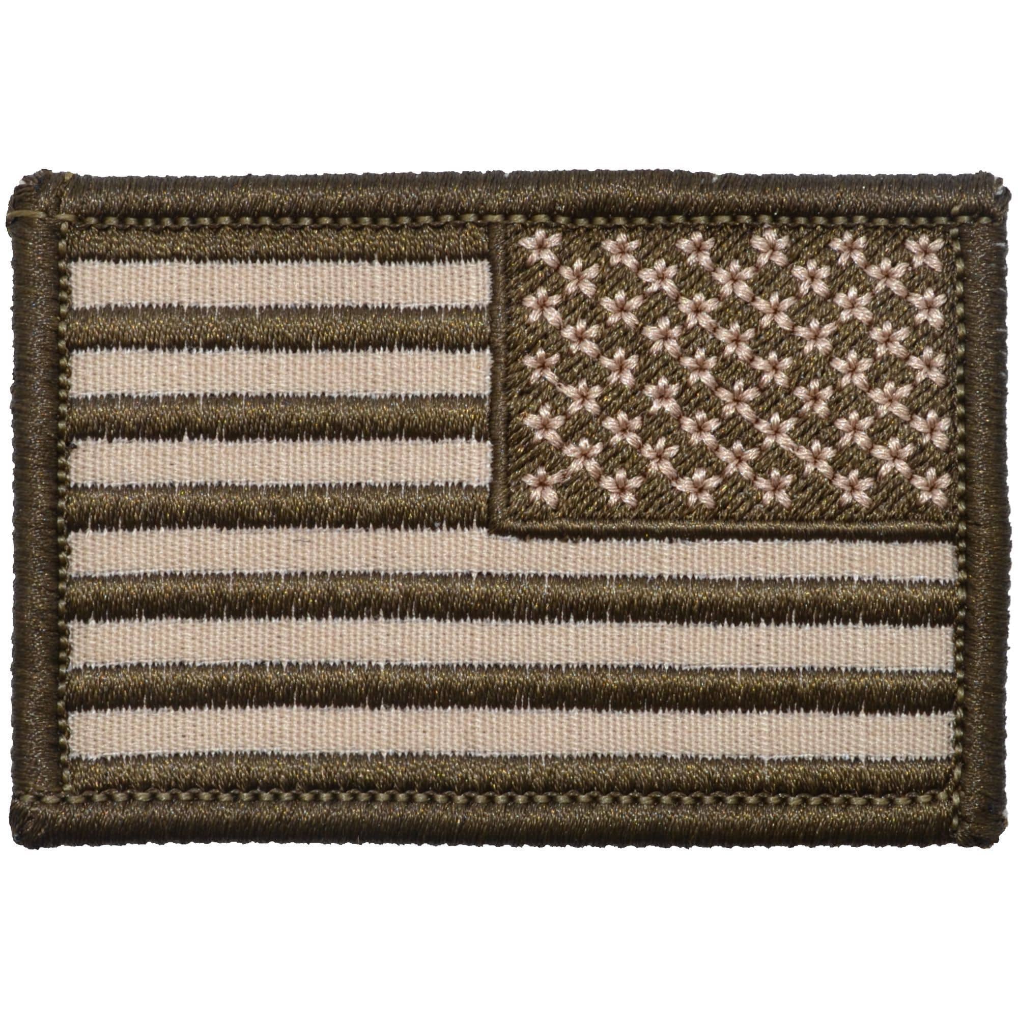 Tactical Gear Junkie Patches Right Face (Reverse) Desert Sand US Flag - 2x3 Patch