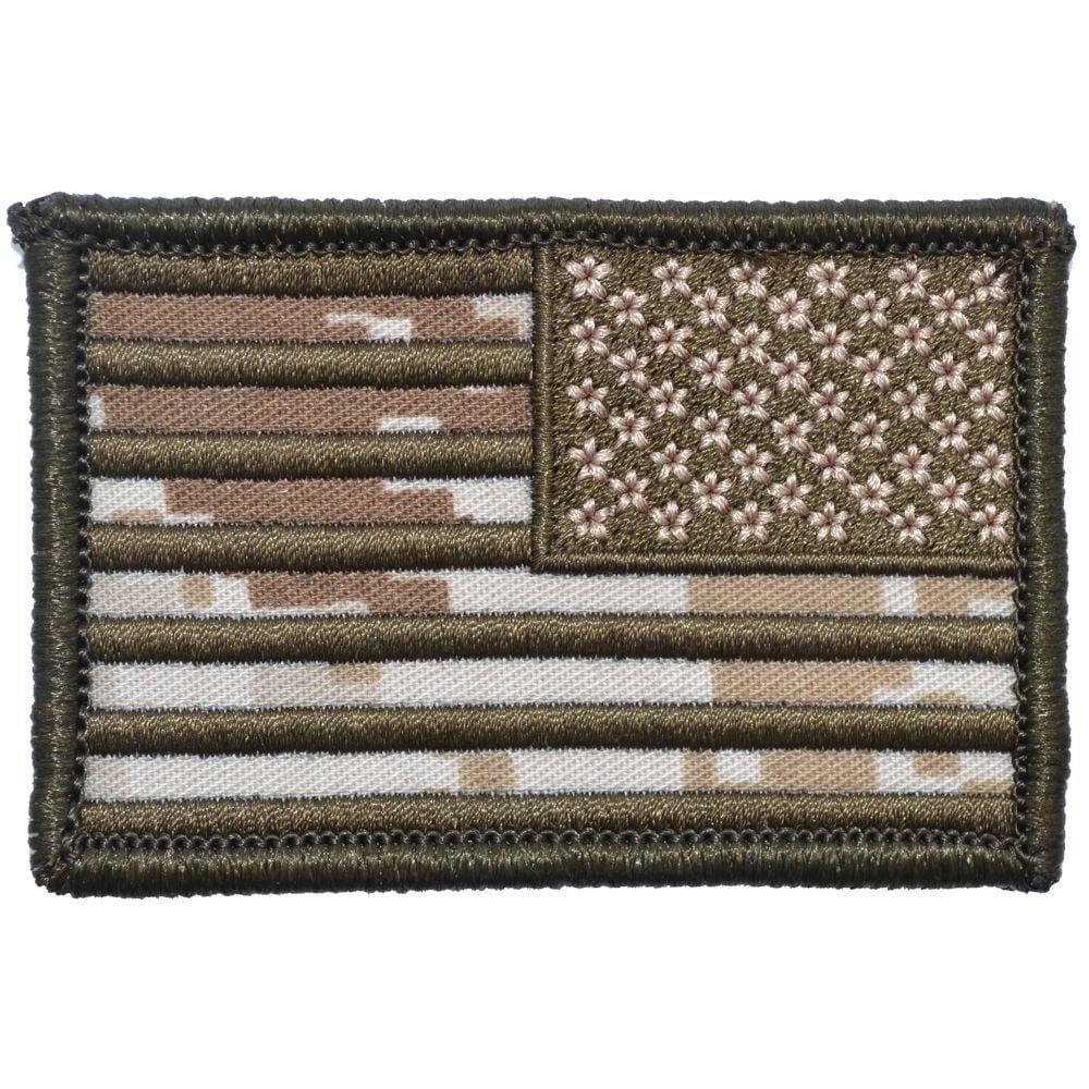 Tactical Gear Junkie Patches Right Face (Reverse) MARPAT Desert US Camo Flag - 2x3 Patch