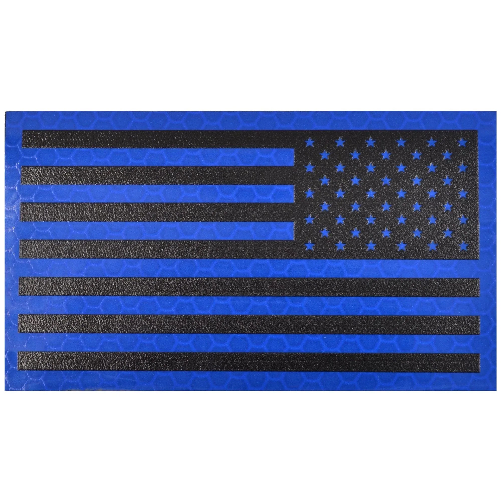 Tactical Gear Junkie Patches Reverse Reflective Printed Blue/Black USA Flag - 2x3.5 Patch