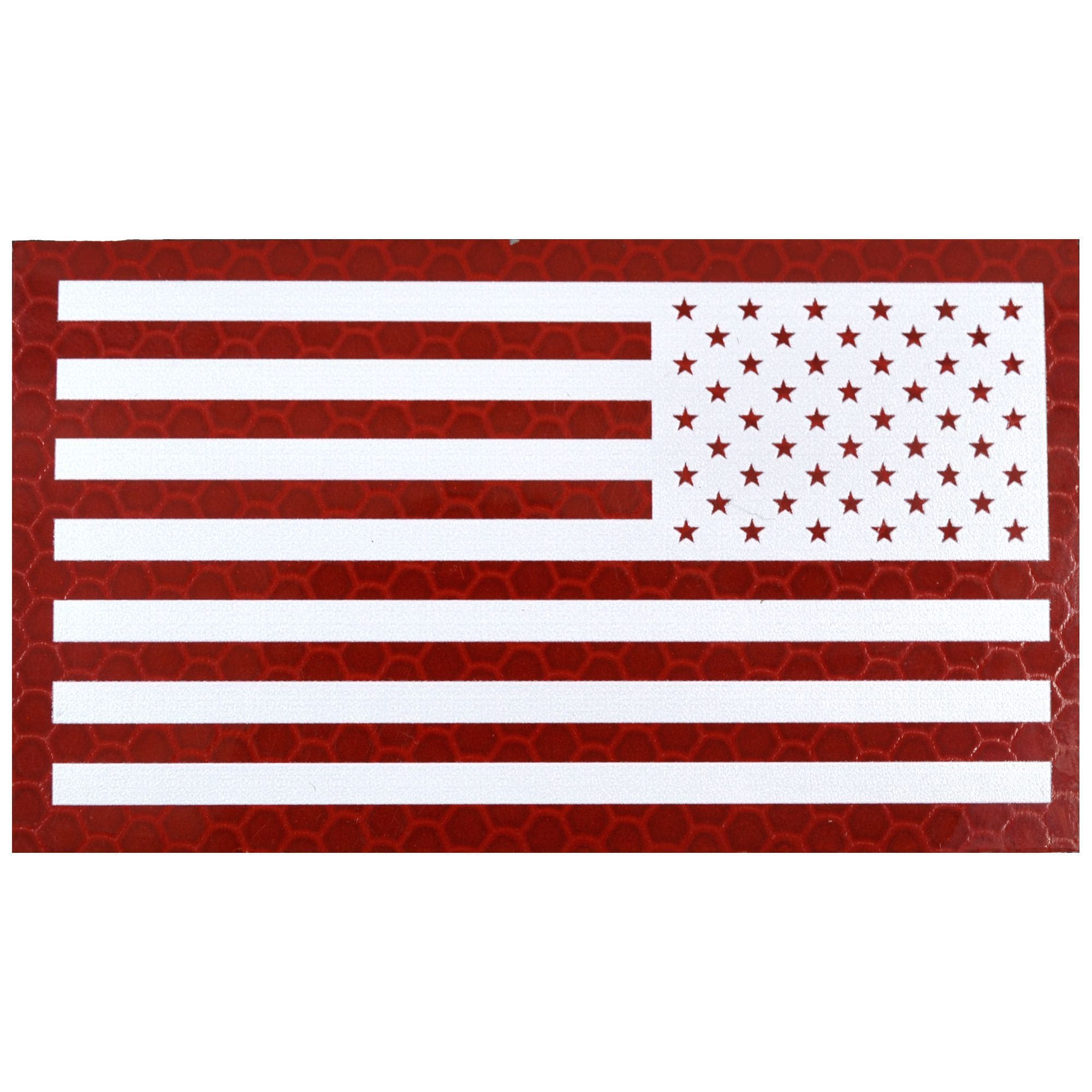 Tactical Gear Junkie Patches Reverse Reflective Printed Red/White USA Flag - 2x3.5 Patch