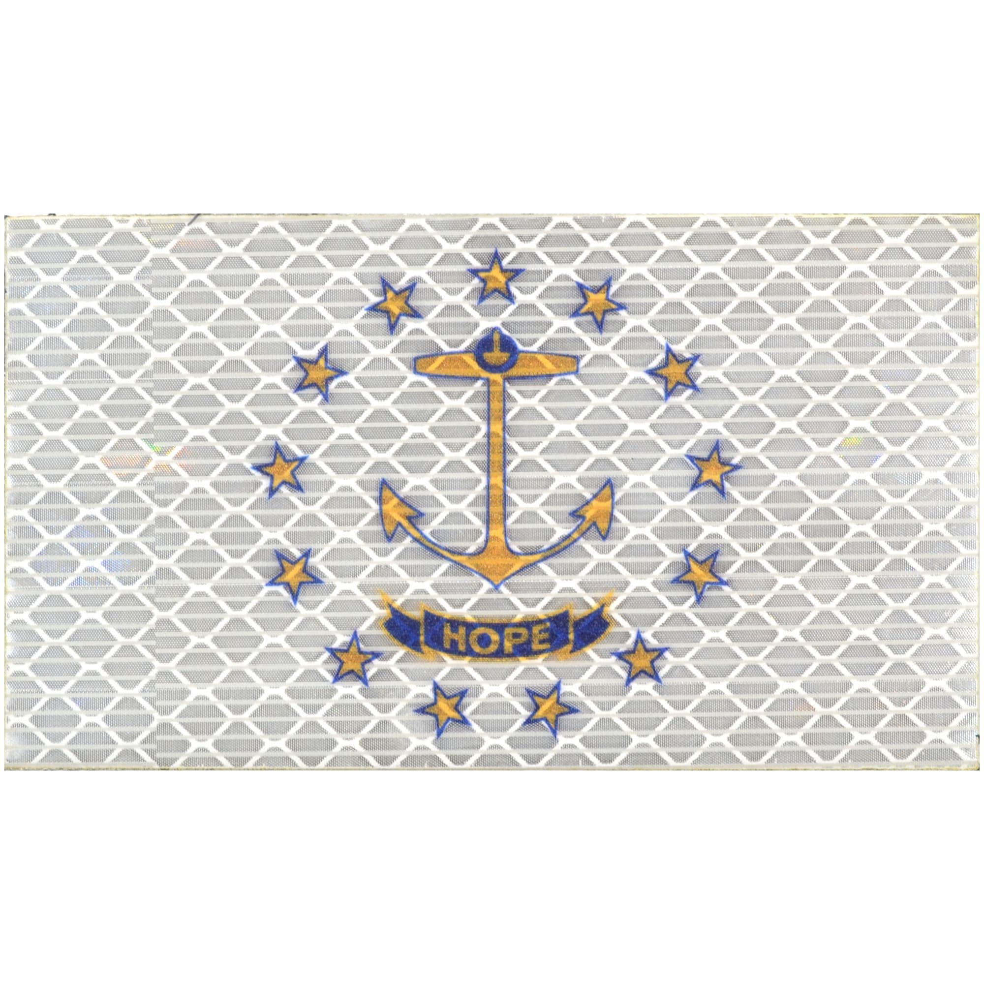 Tactical Gear Junkie Patches Reflective Rhode Island State Flag - 2x3.5 Patch