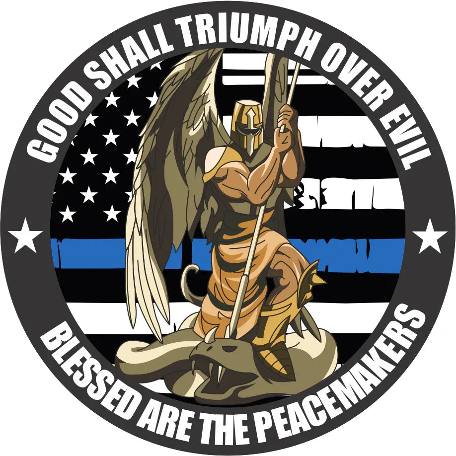 Tactical Gear Junkie Stickers St. Michael Good Shall Triumph - 3 inch Sticker