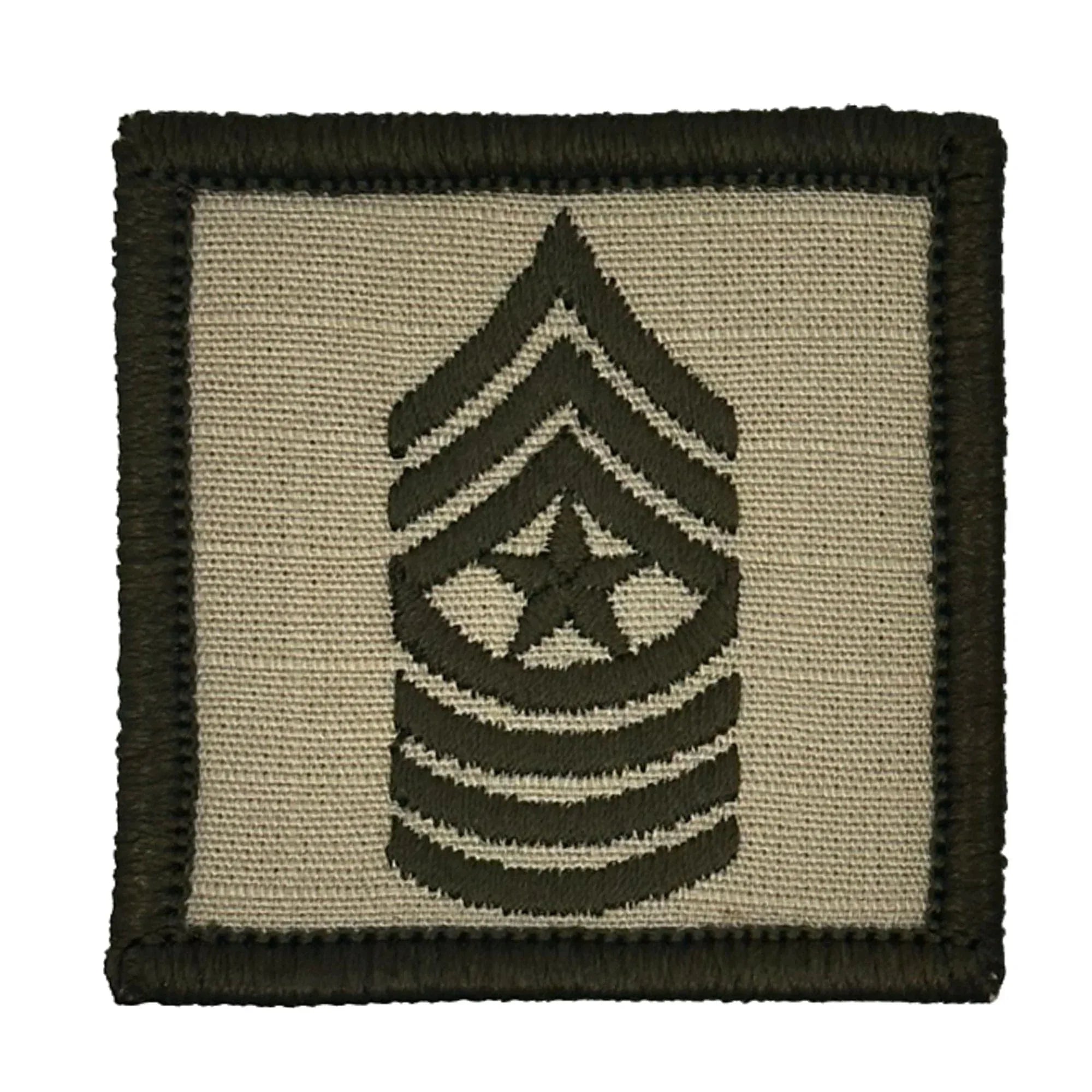 Tactical Gear Junkie Patches Desert Sand / Sergeant Major USMC Rank Insignia - 2x2 Patch
