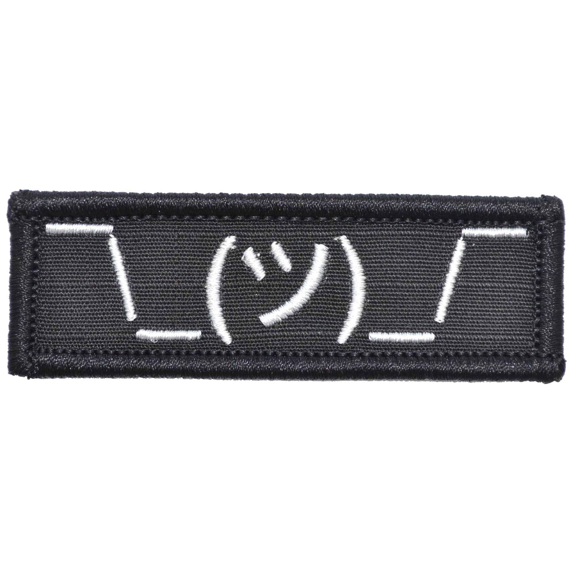 Tactical Gear Junkie Patches Black Shrug Emoji - 1x3 Patch