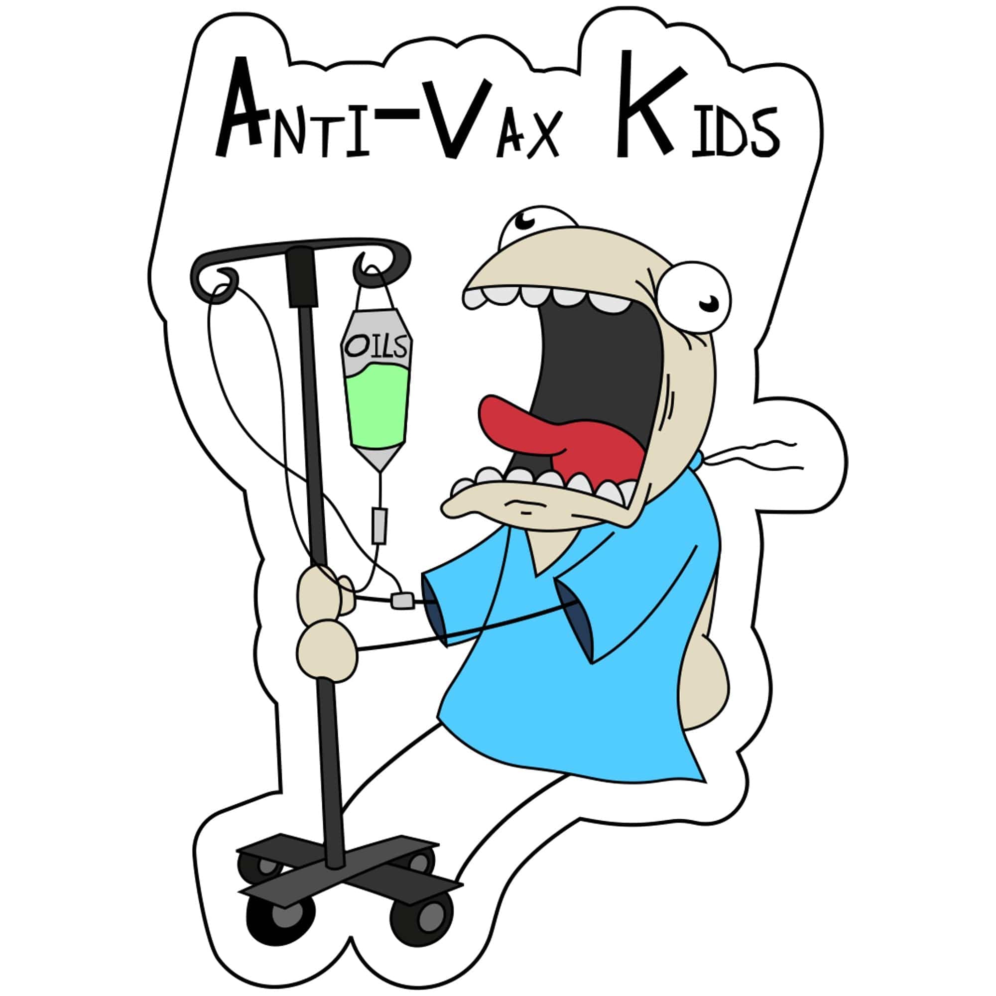 Tactical Gear Junkie Stickers Sketch's World © Anti Vax - 3.5x2.5 inch Sticker