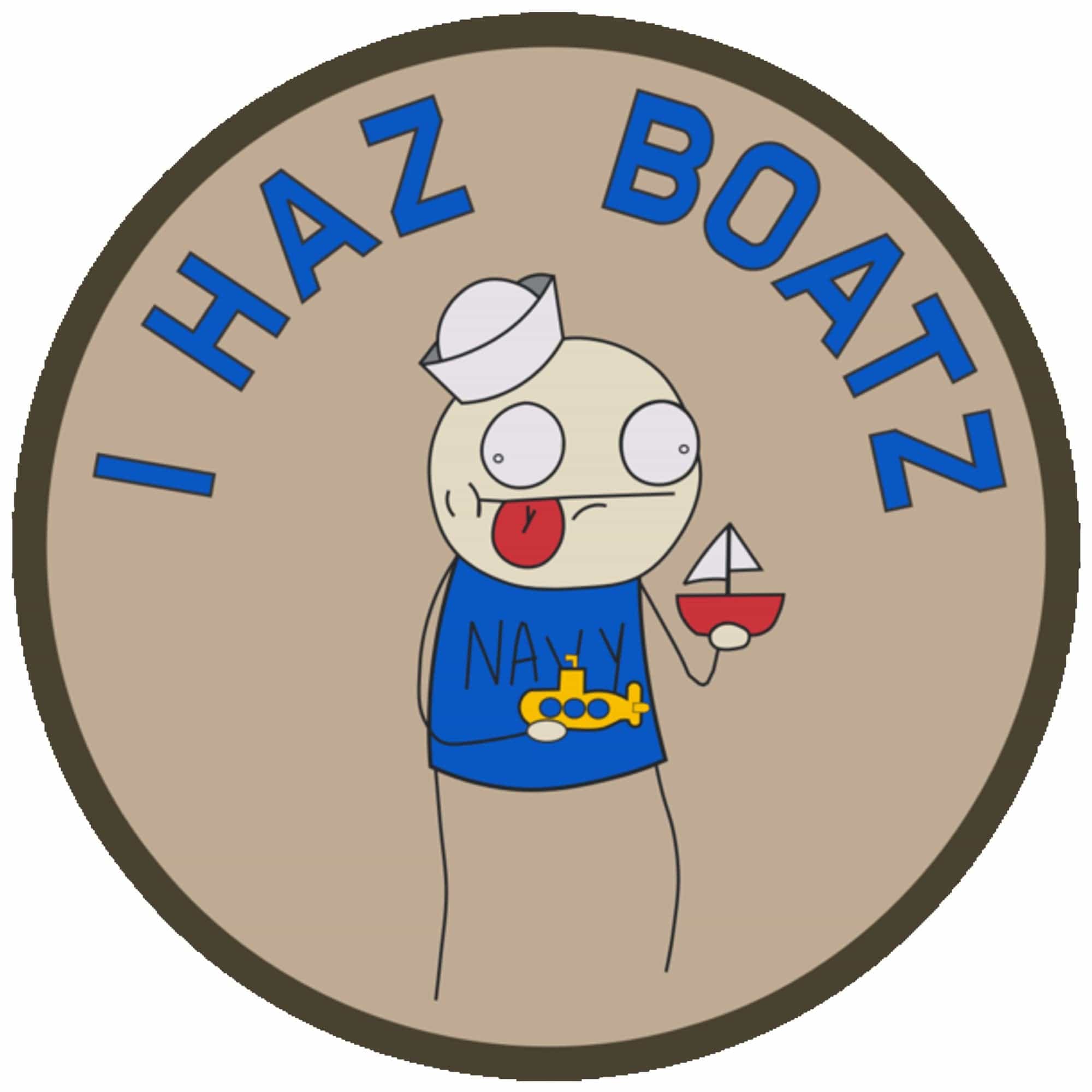 Tactical Gear Junkie Stickers Sketch's World © Officially Licensed - US Navy "I Haz Boatz" - 3.5 Inch Sticker