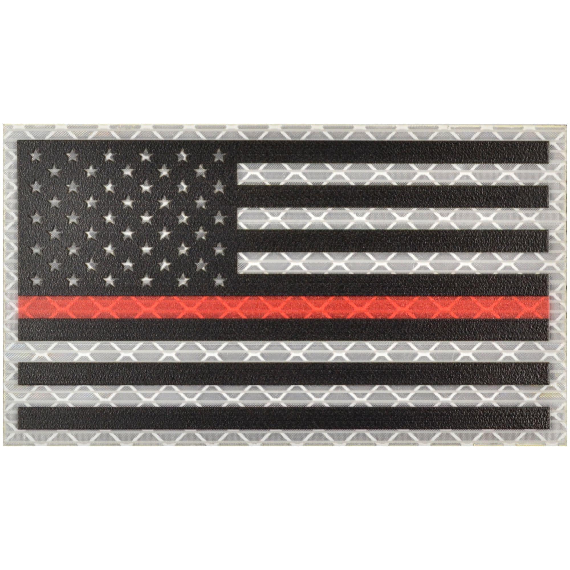 Thin Red Line American Flag Patch, Embroidered, 2 x 3 Patch